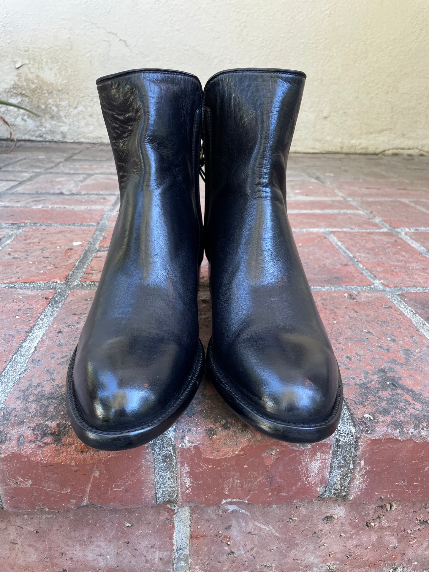 Femme Italian Water Buffalo Noir Zip