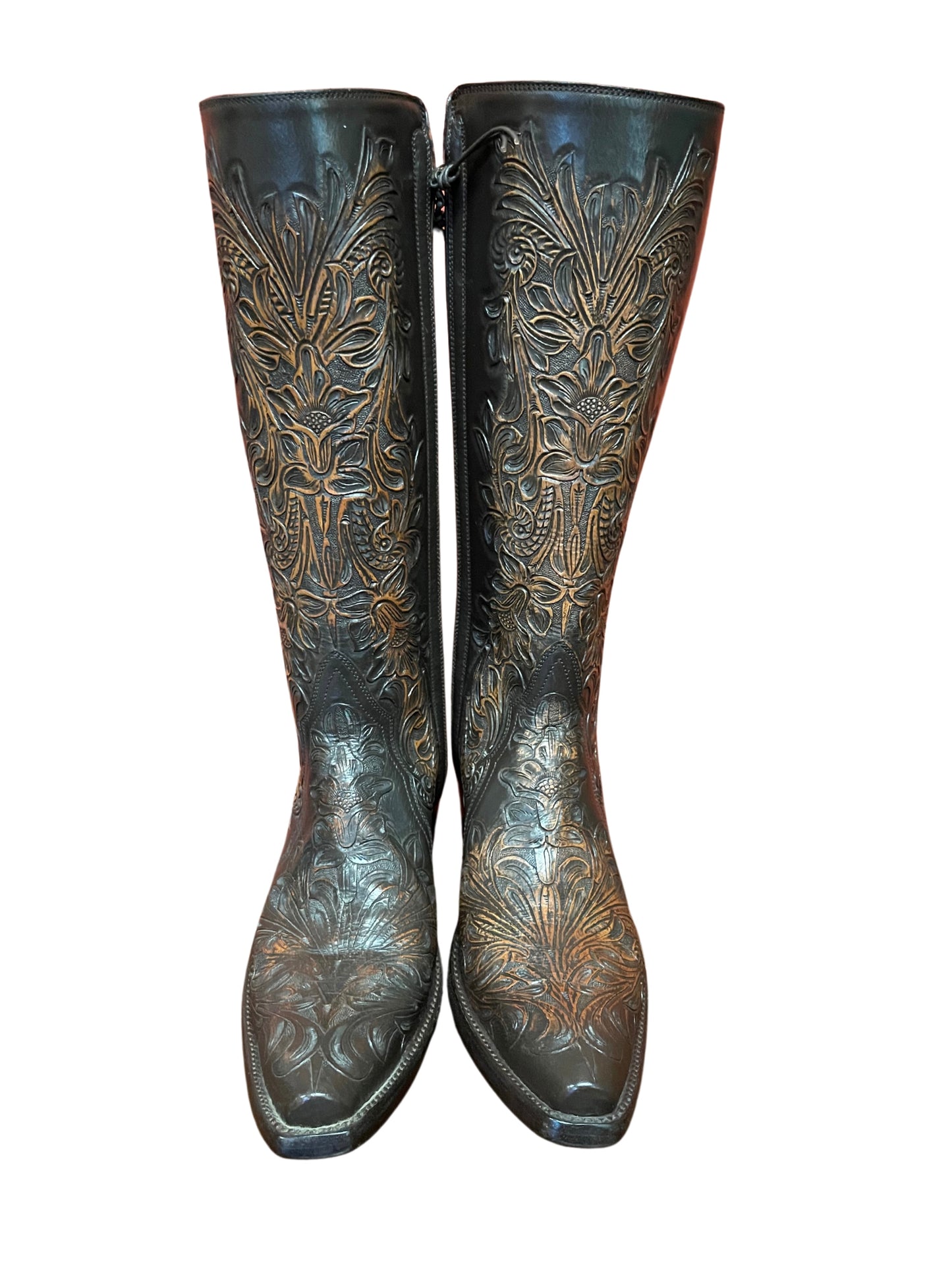 Tulips Handtooled Tall ZG