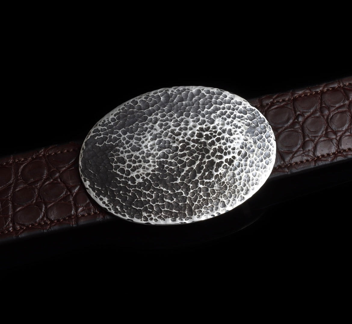 Hammered Oval Buckle