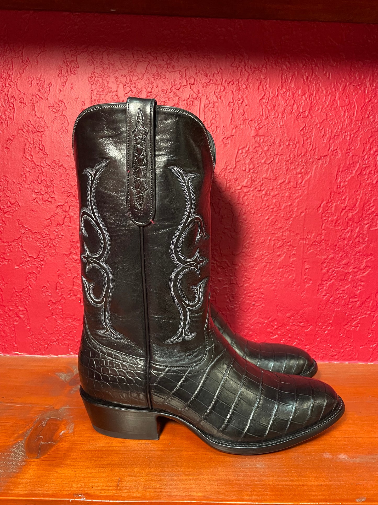 American Alligator Belly Noir Cowboy