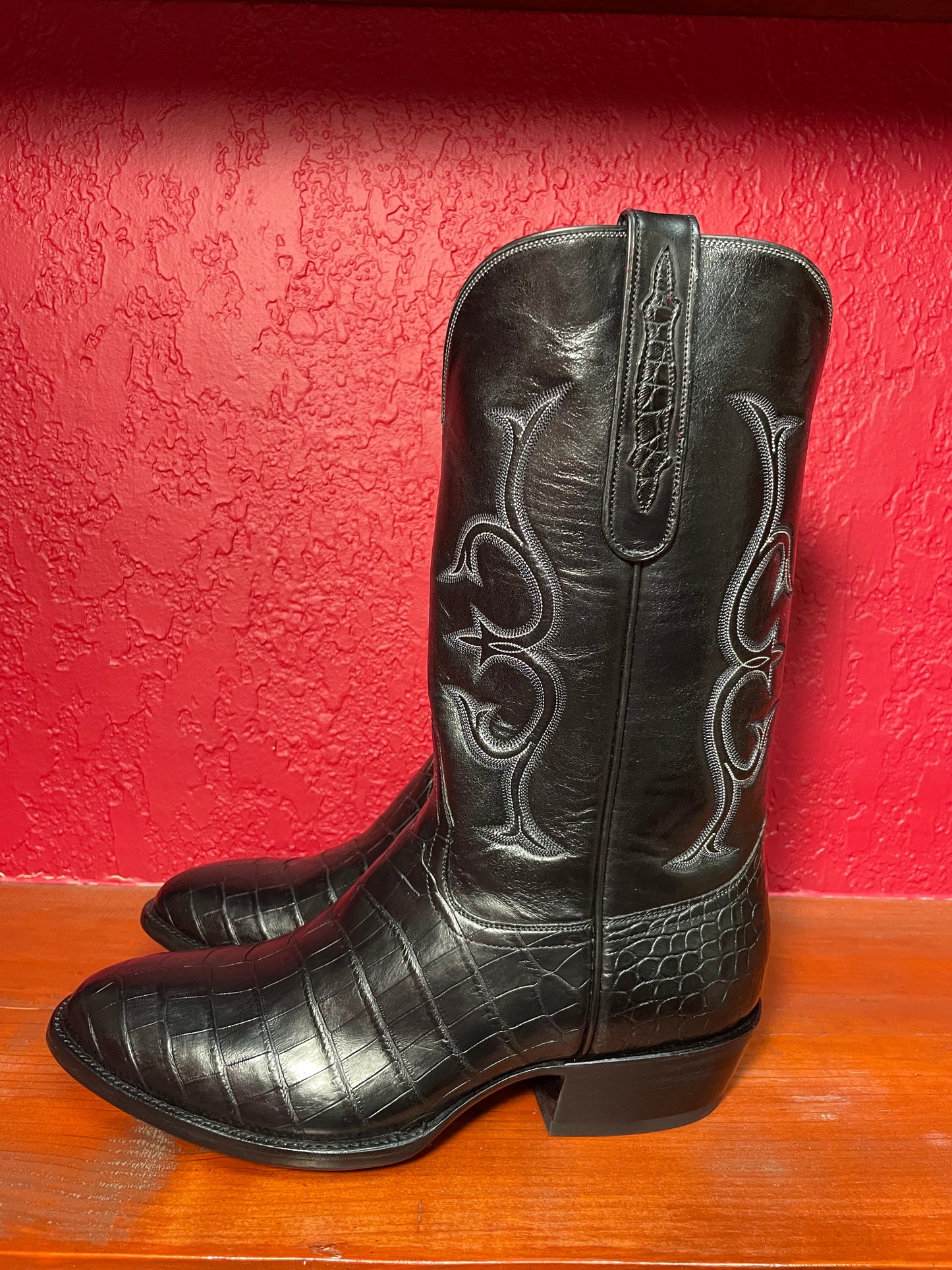 American Alligator Belly Noir Cowboy