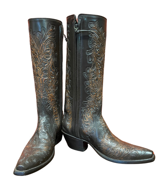 Tulips Handtooled Tall ZG