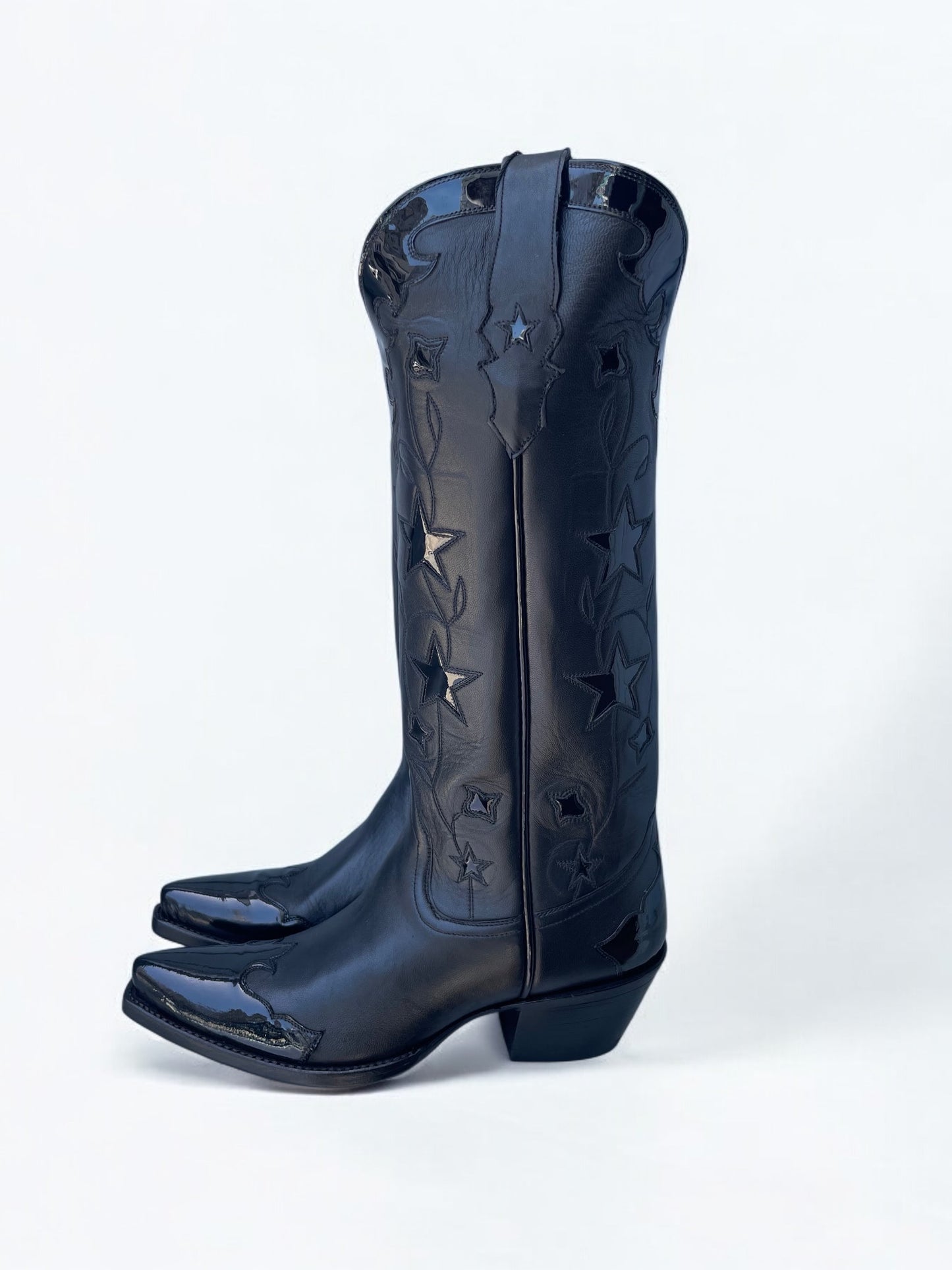 Noir Stars in Patent Cowgirl