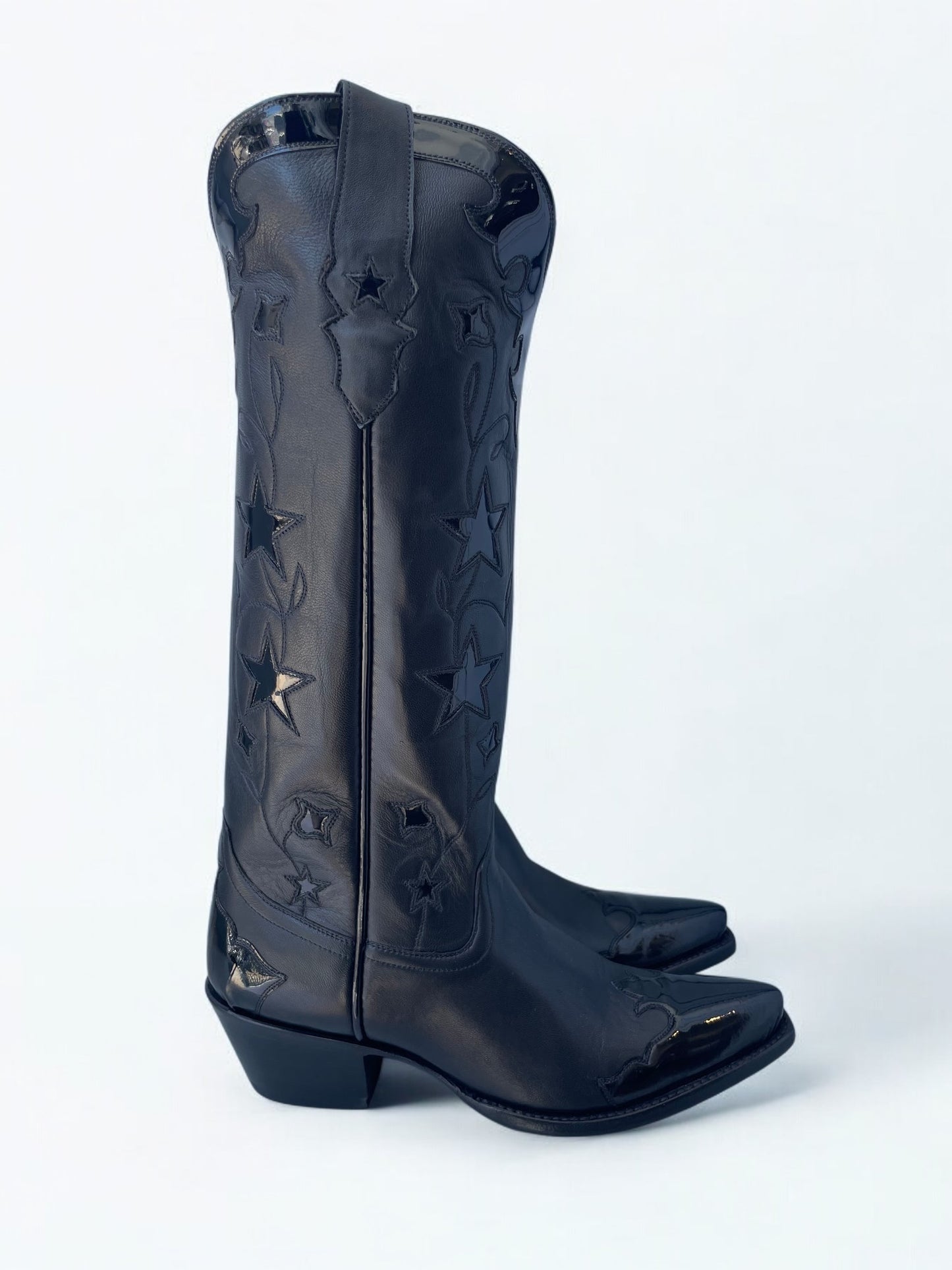 Noir Stars in Patent Cowgirl