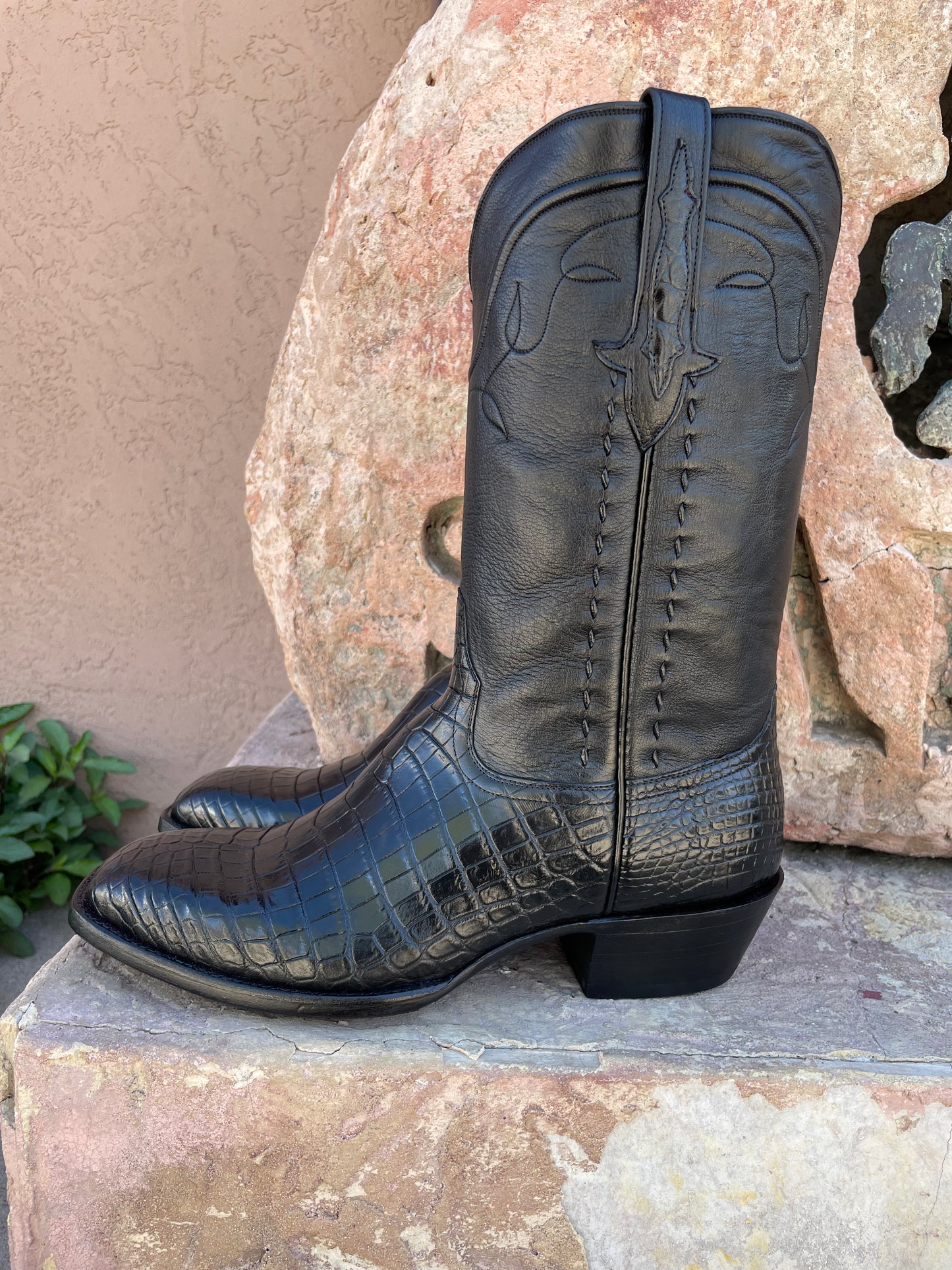 Noir Nile Crocodile Belly Cowboy Classique