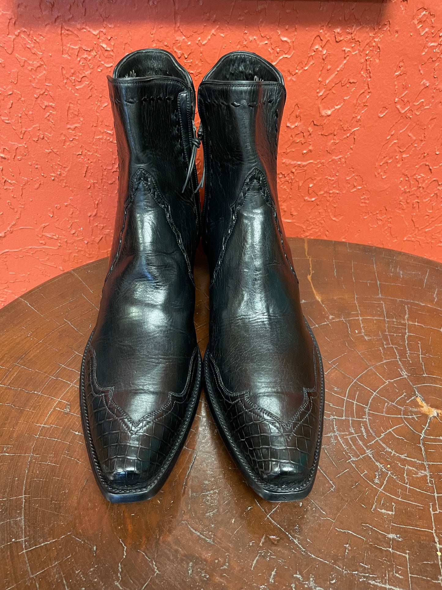 Calfskin ZG With Crocodile Trim En Noir