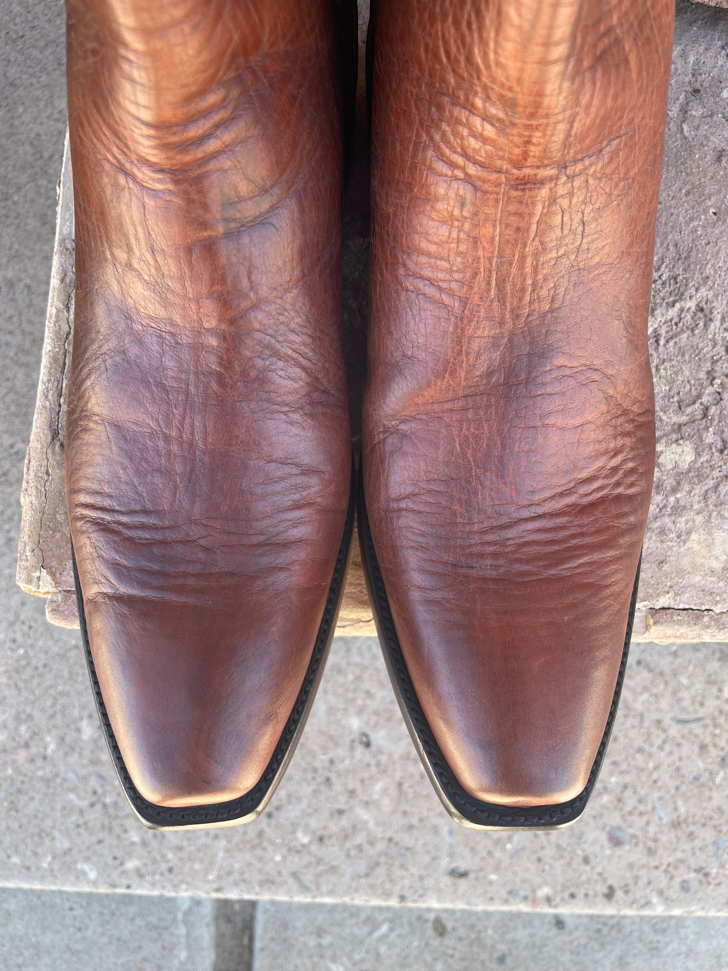 Bourbon Calfskin Zorro With Buckstitching