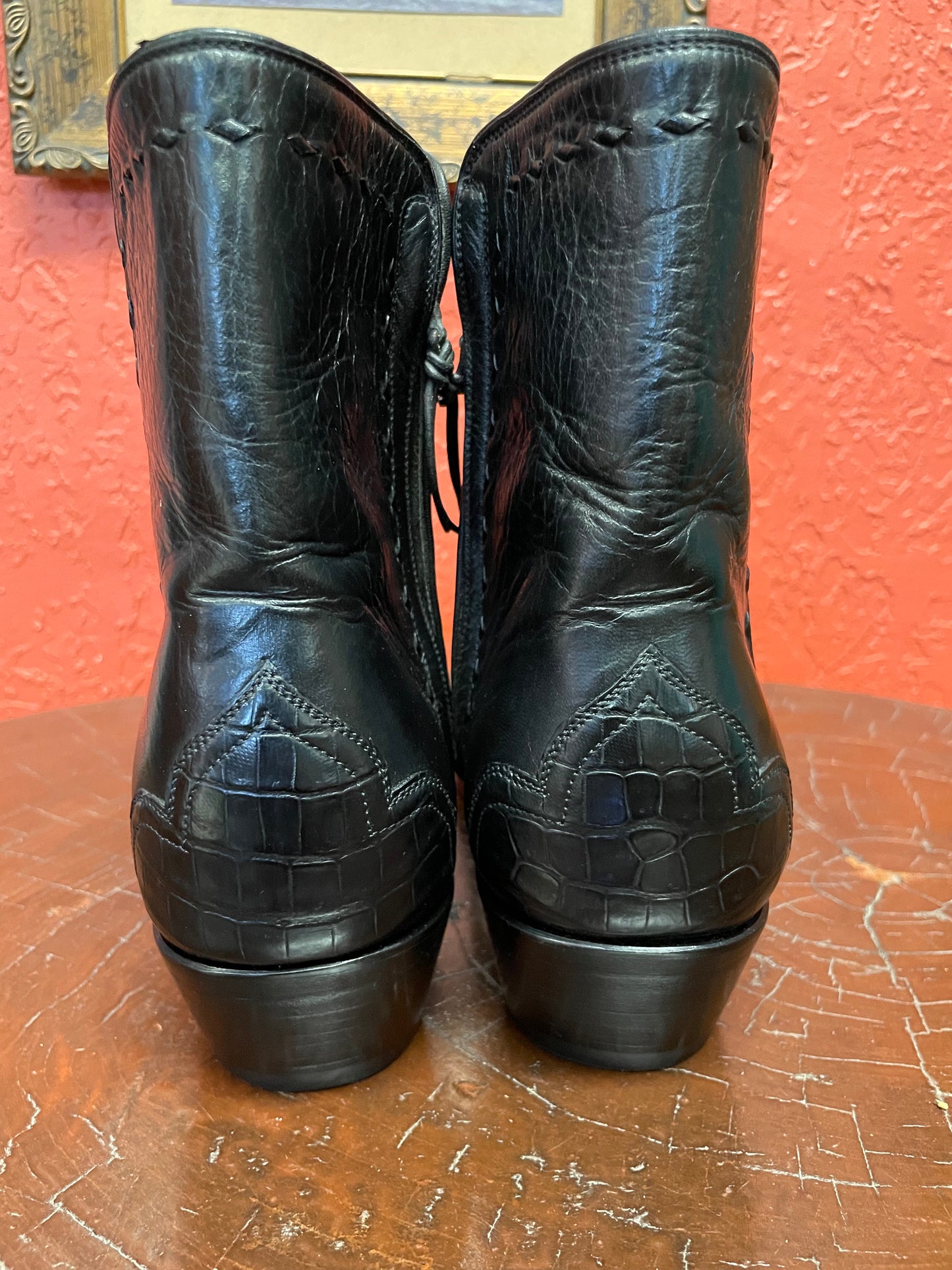 Calfskin ZG With Crocodile Trim En Noir