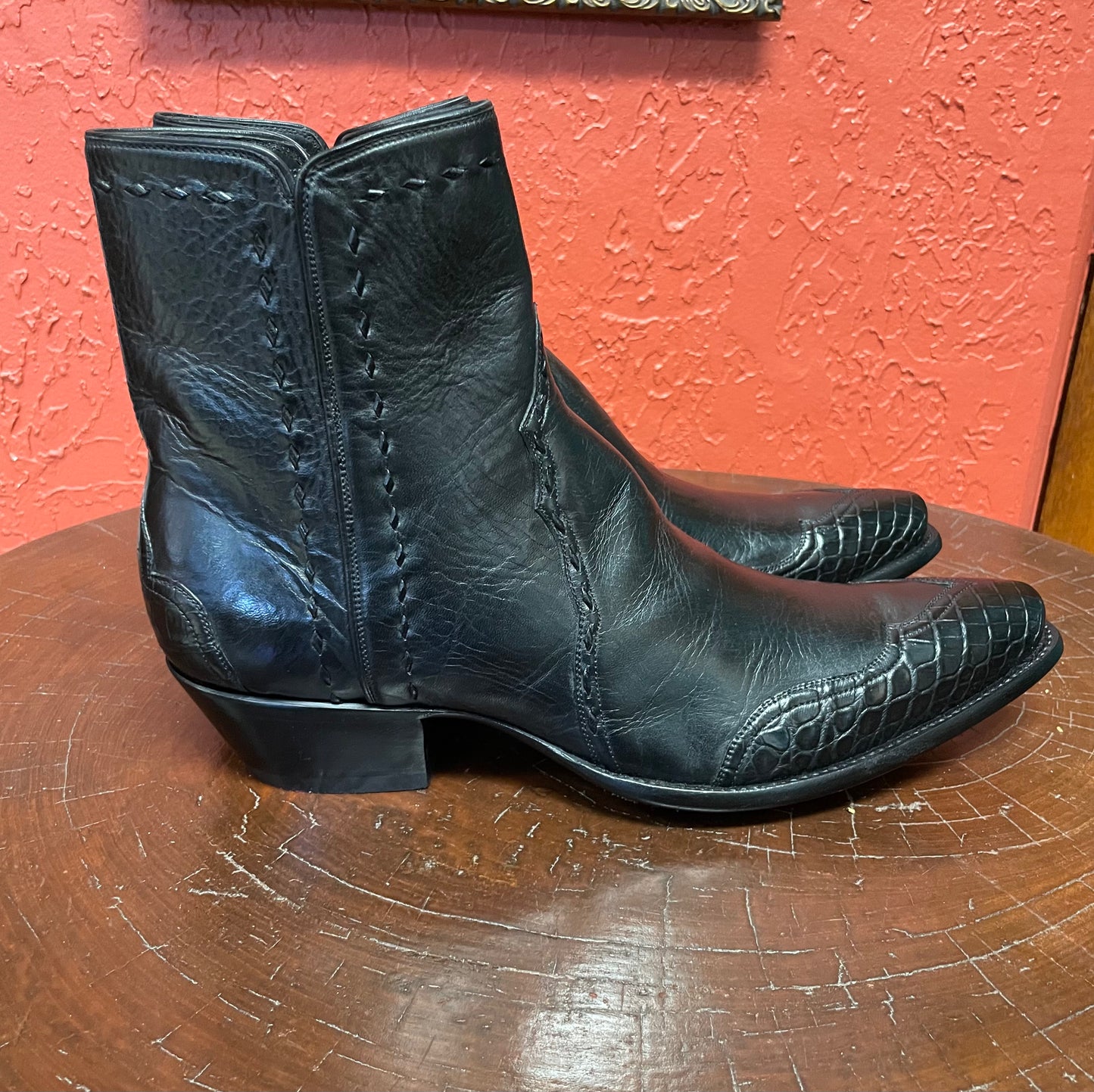 Calfskin ZG With Crocodile Trim En Noir