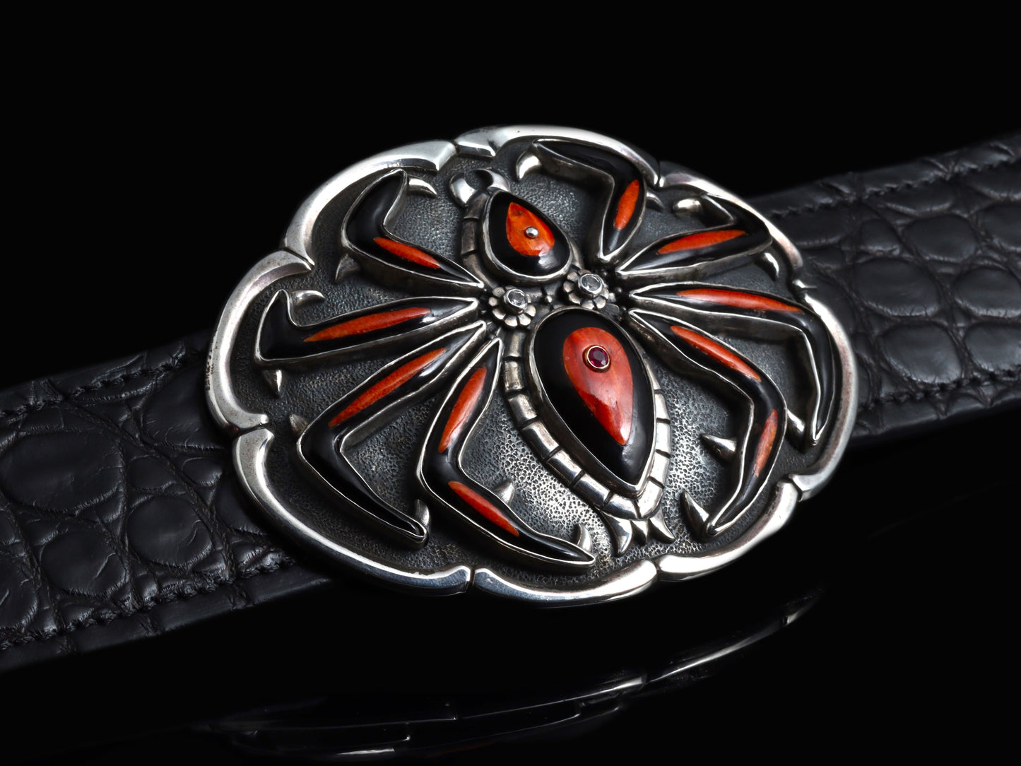 Red Spiny Oyster Spider Buckle