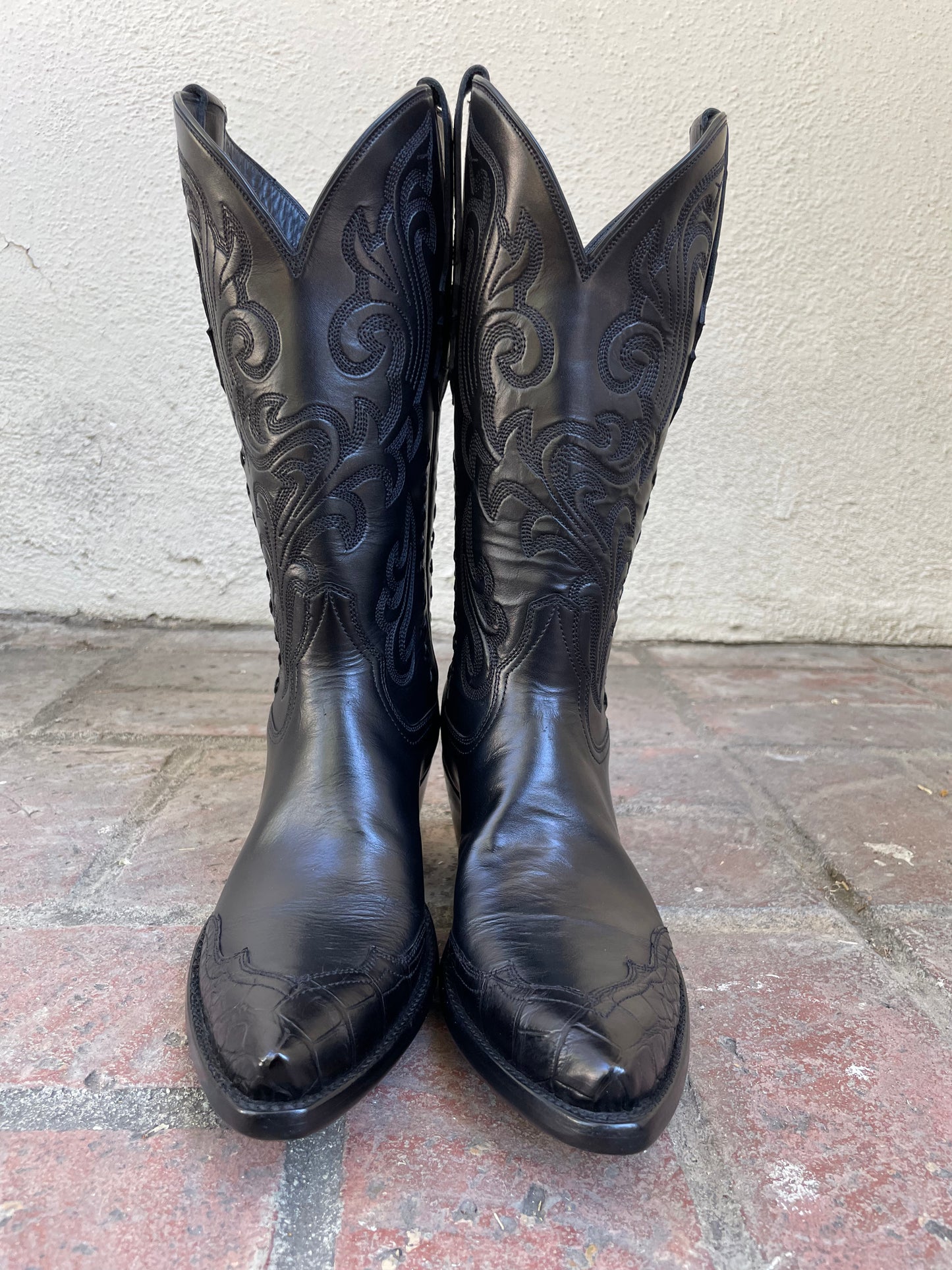 Noir Calfskin with Black Crocodile