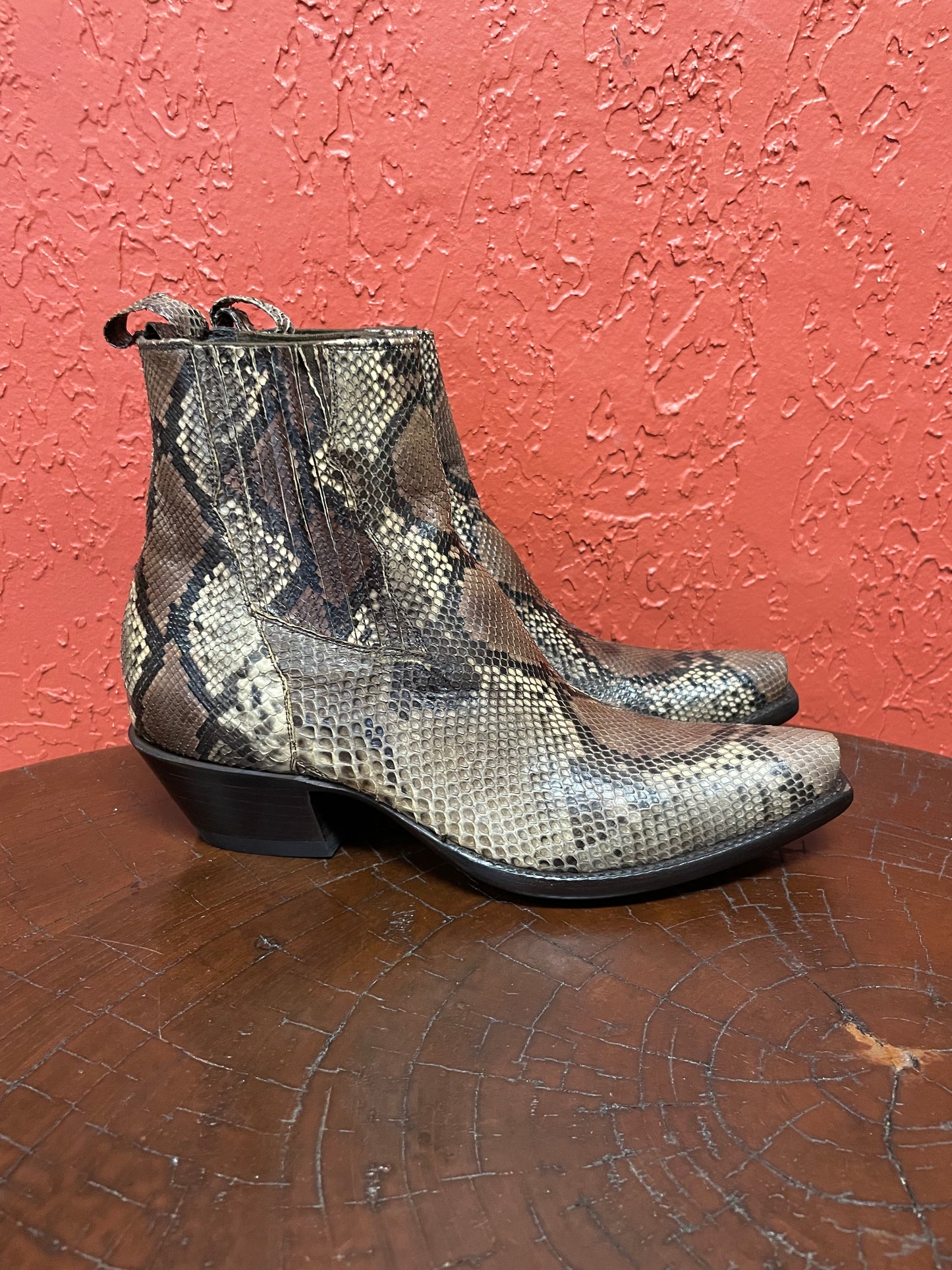 Britt Multi-Toned Brown Python Ankle Boot