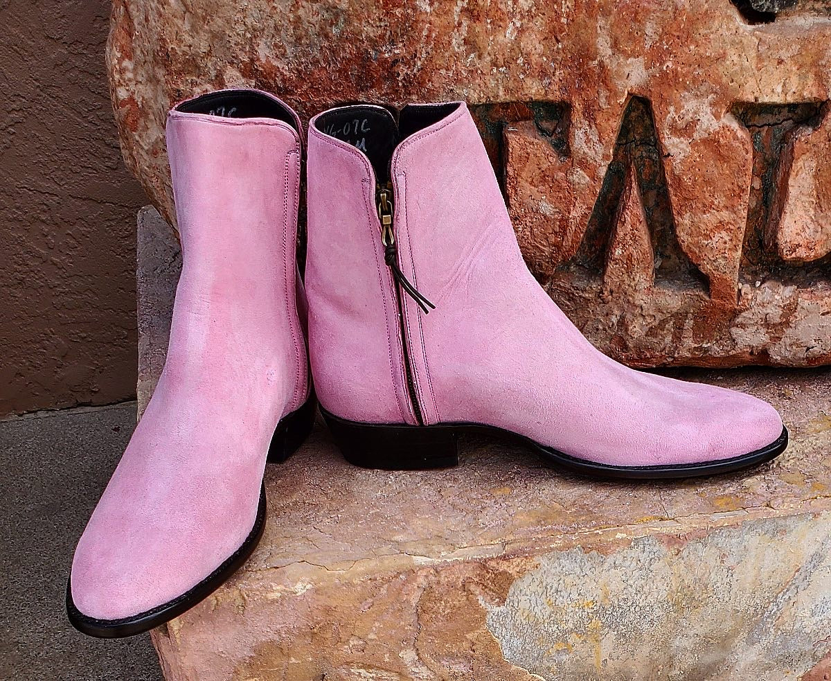 Cotton Candy Suede Zip