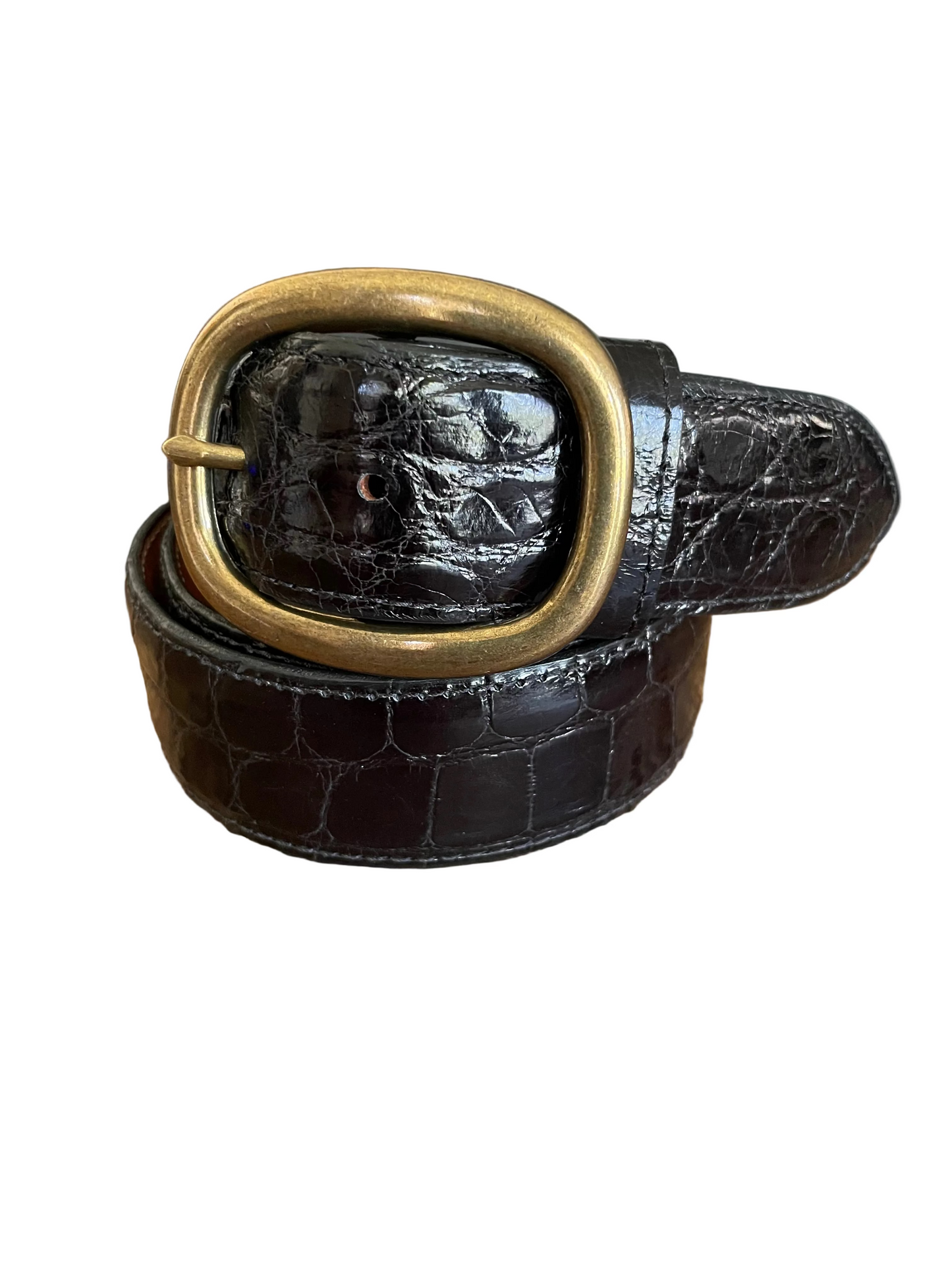 American Alligator Belly 1.5” Belt in Noir