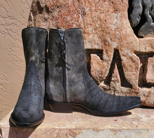 Noir Nubuck Alligator Belly ZG