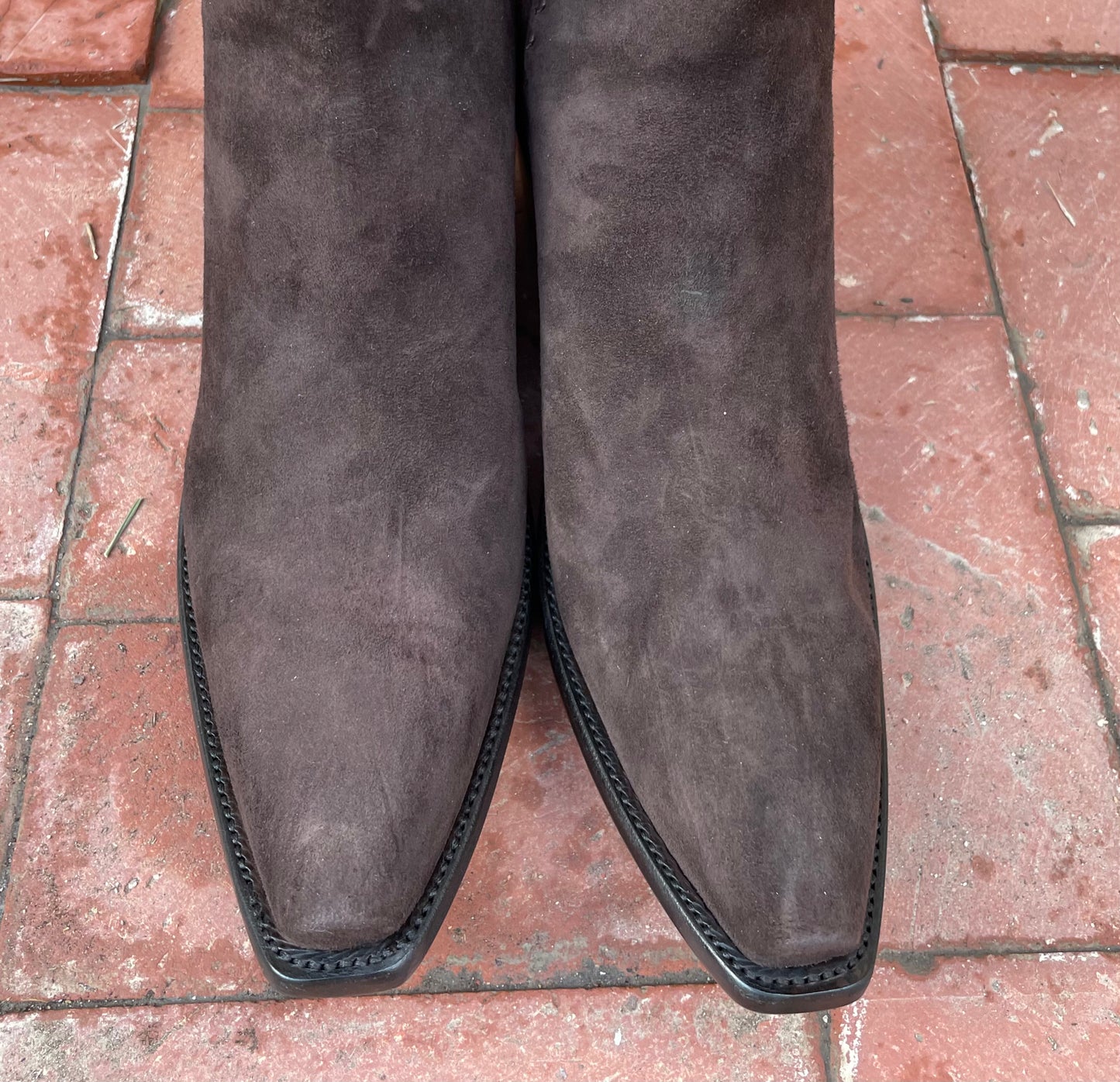 Espresso Suede Et Buckstitch Zorro