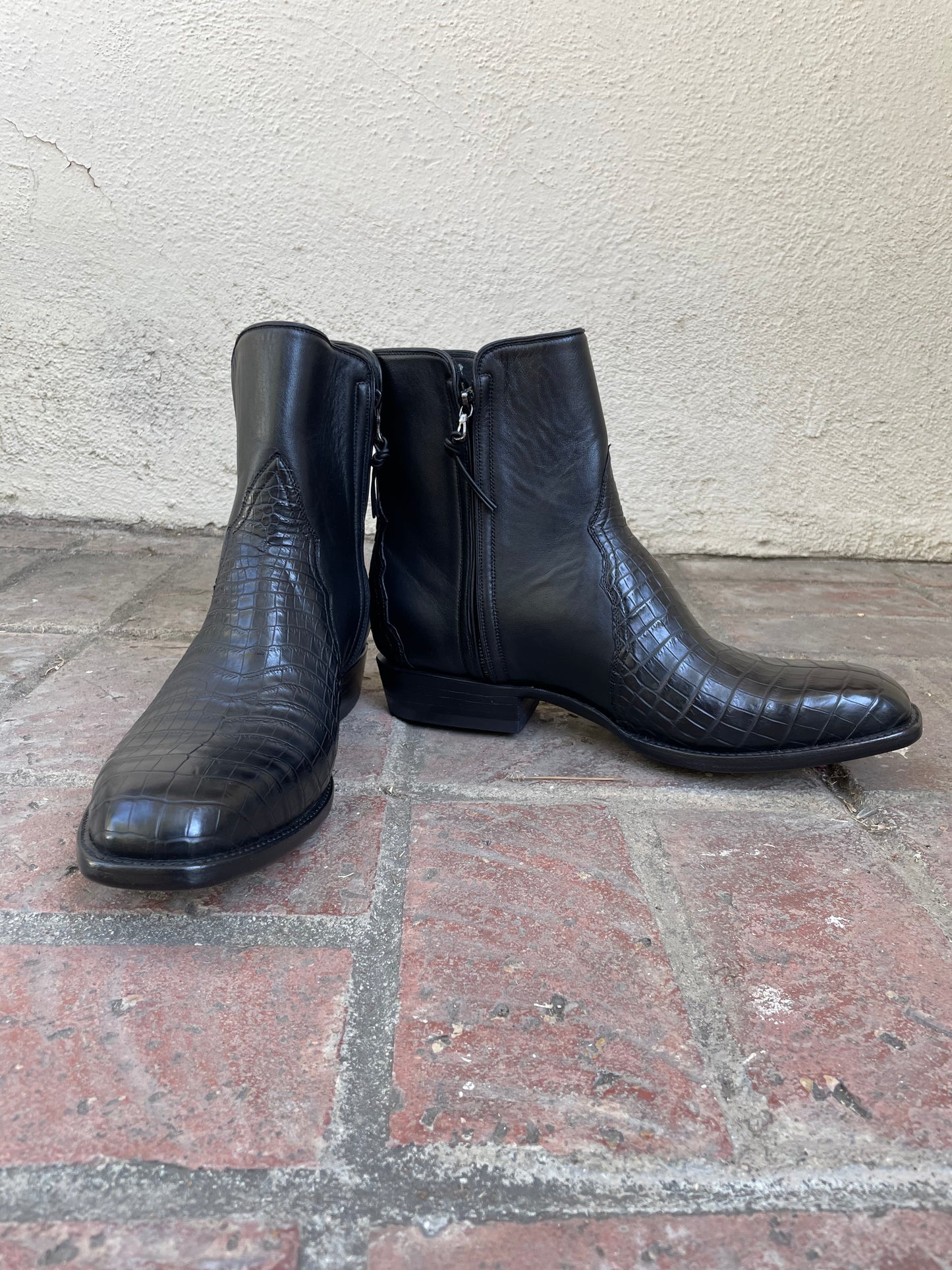 Noir Nile Crocodile Belly With Noir Calf ZG