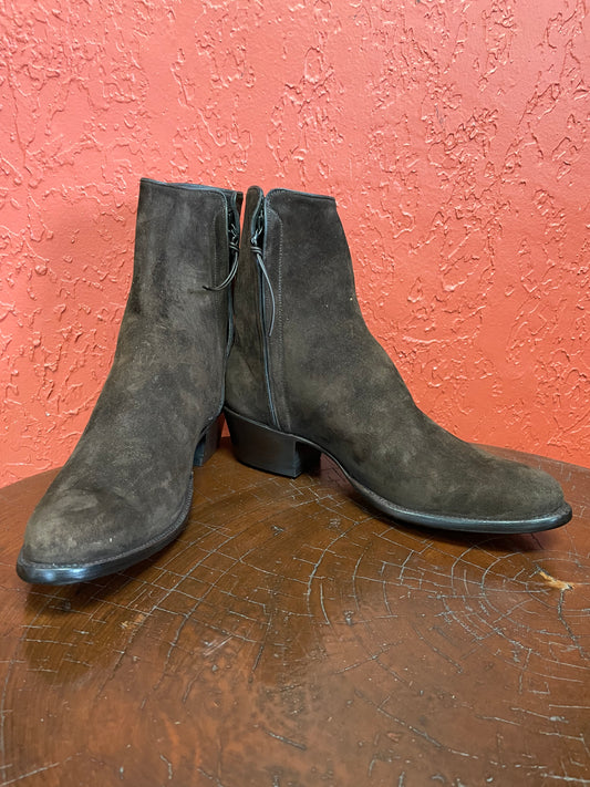 Seamless Chocolát Calfskin Suede Zorro