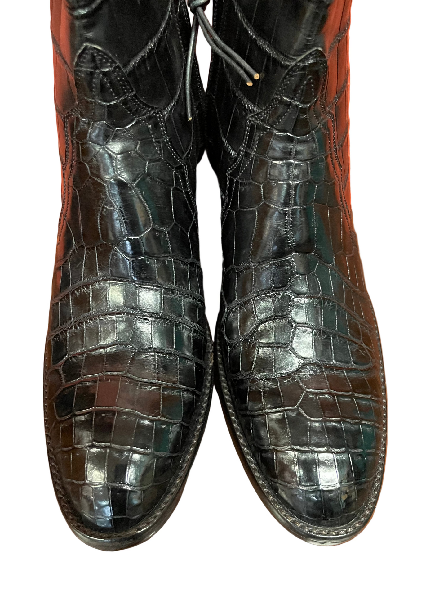 Nile Crocodile Belly in Noir ZG