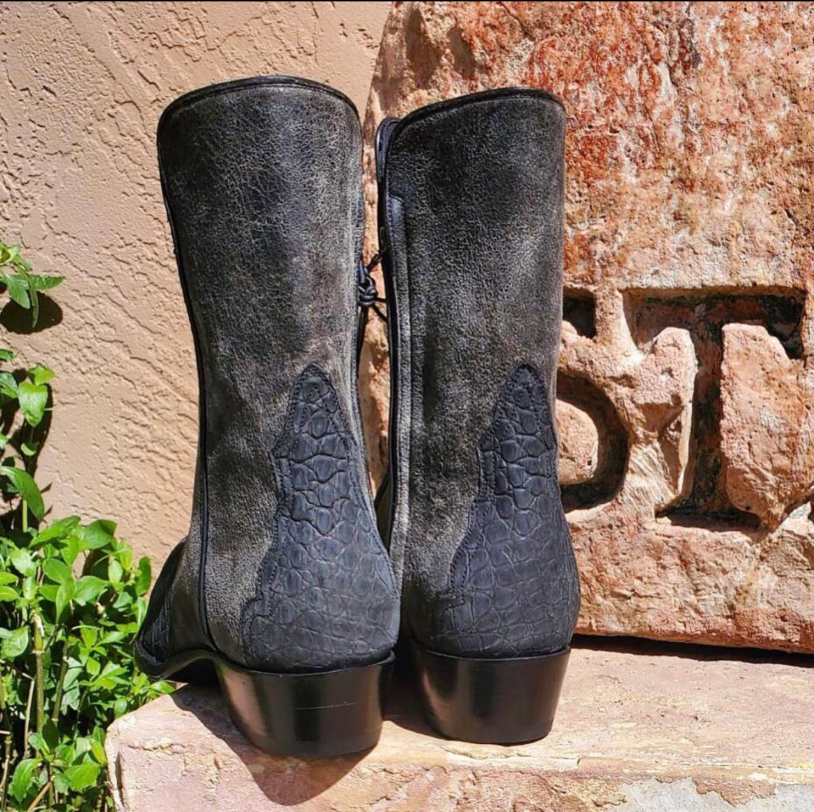 Noir Nubuck Alligator Belly ZG