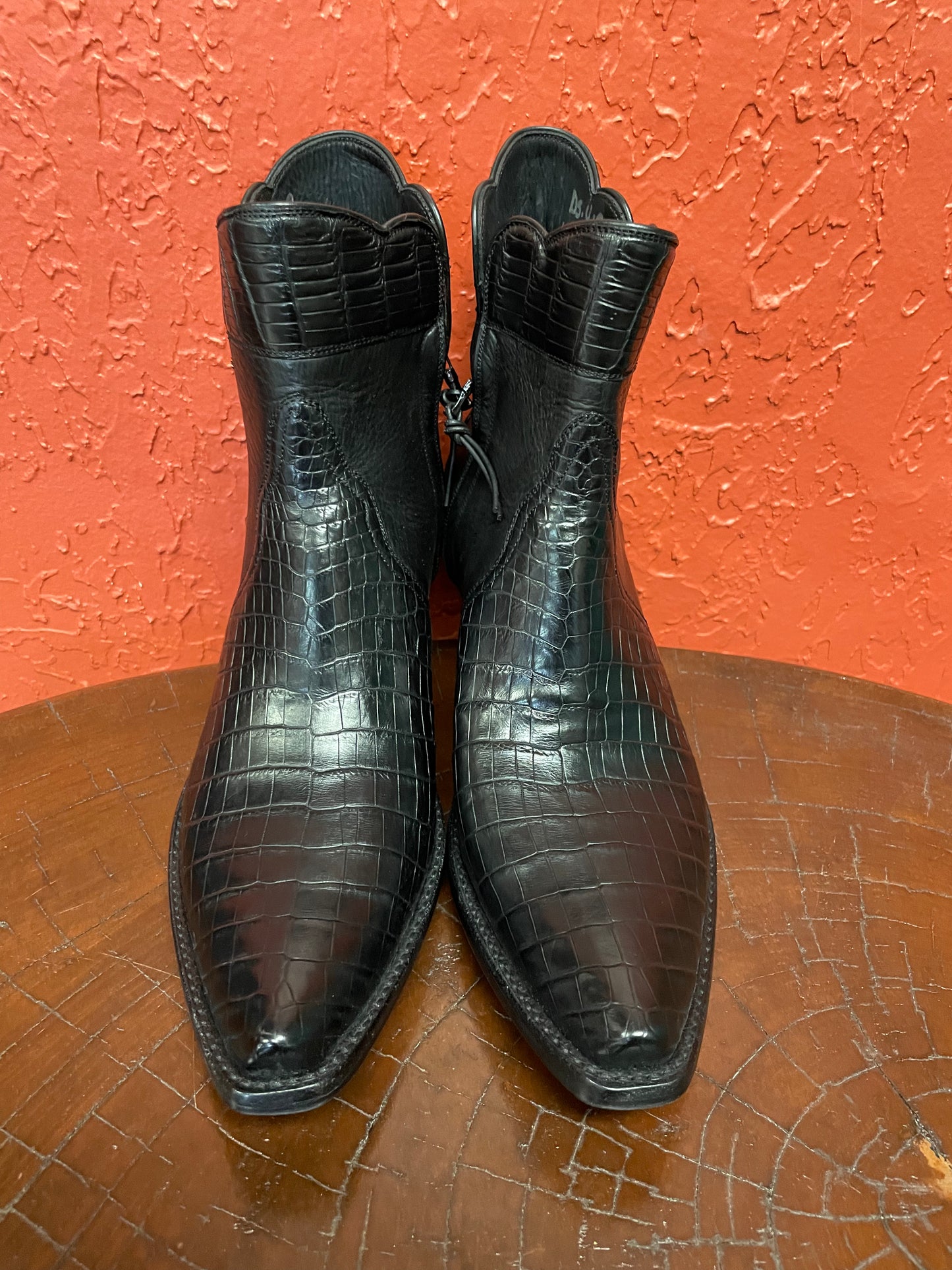 Nile Crocodile Belly with Calfskin ZG in Noir