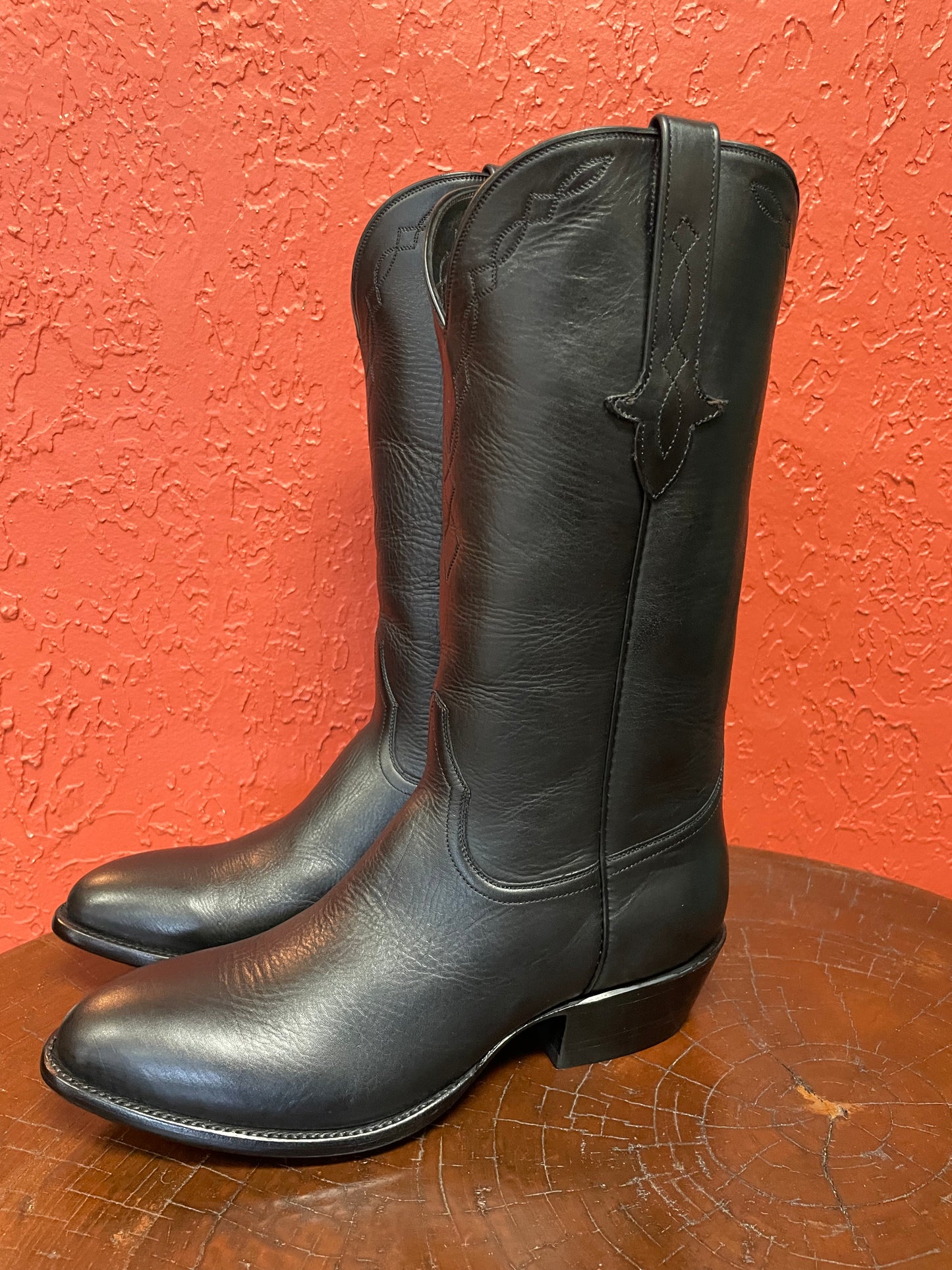 Homme Calfskin Noir Cowboy