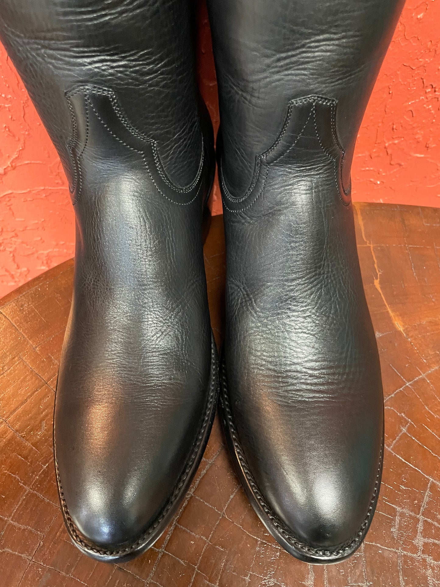 Homme Calfskin Noir Cowboy