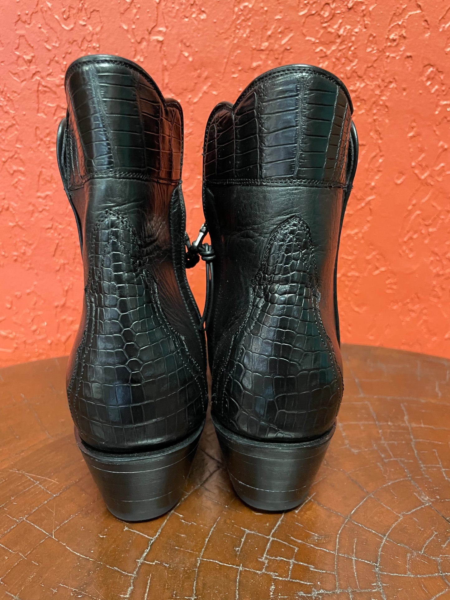 Nile Crocodile Belly with Calfskin ZG in Noir