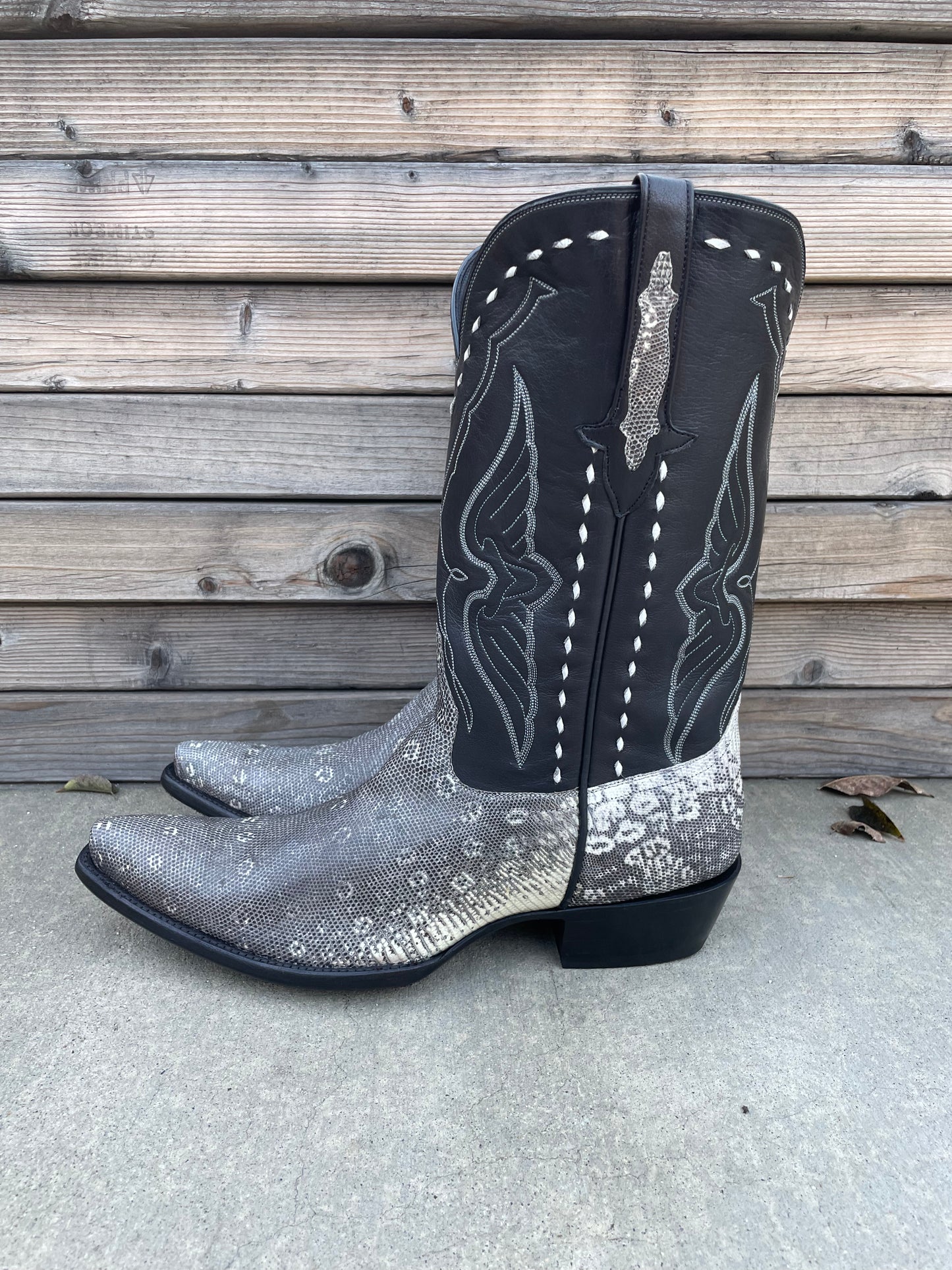 Natural Ringtail Lizard Cowboy Boot