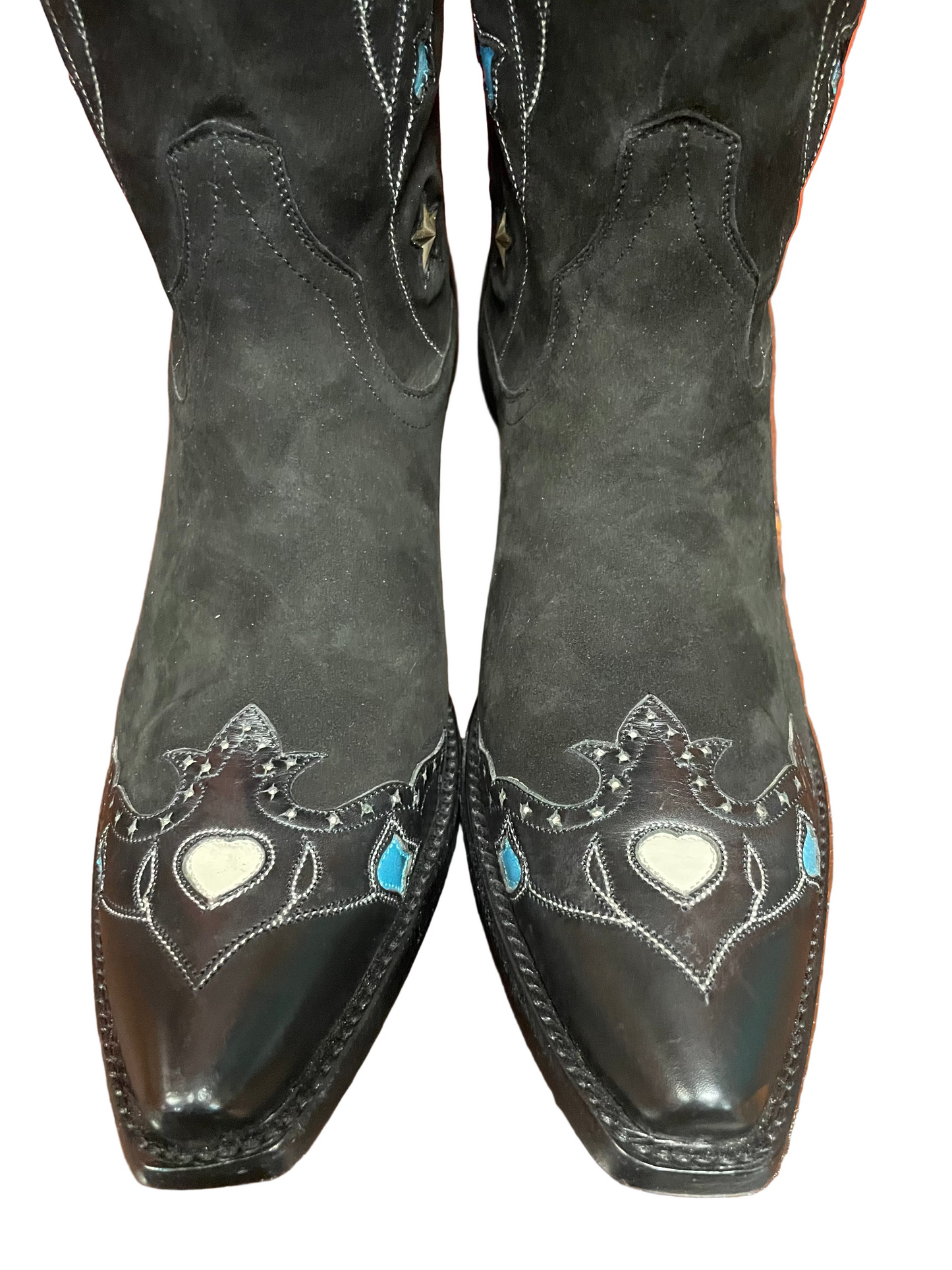 Harpo Hearts in Suede Noir