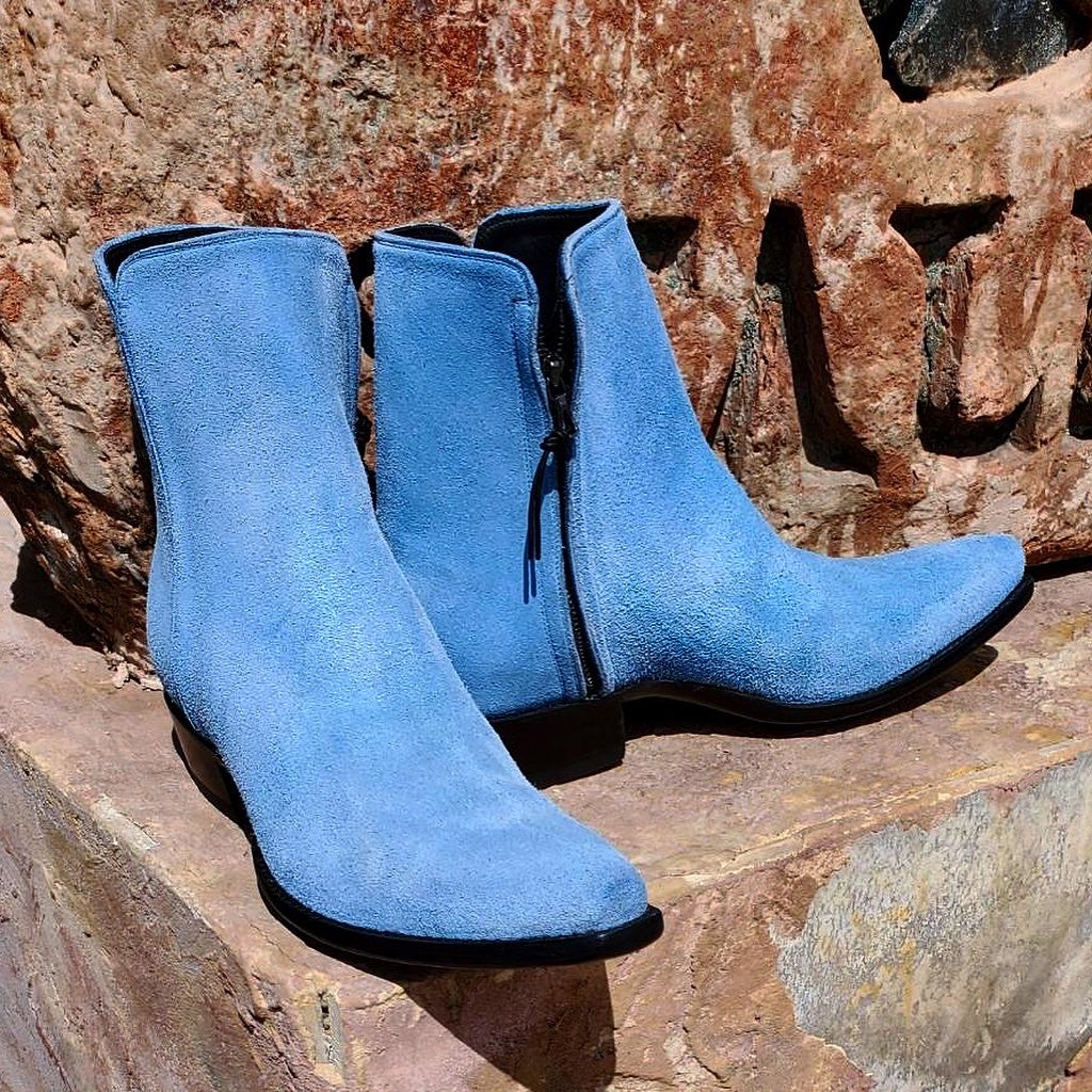 Sky Blue Suede Zorro