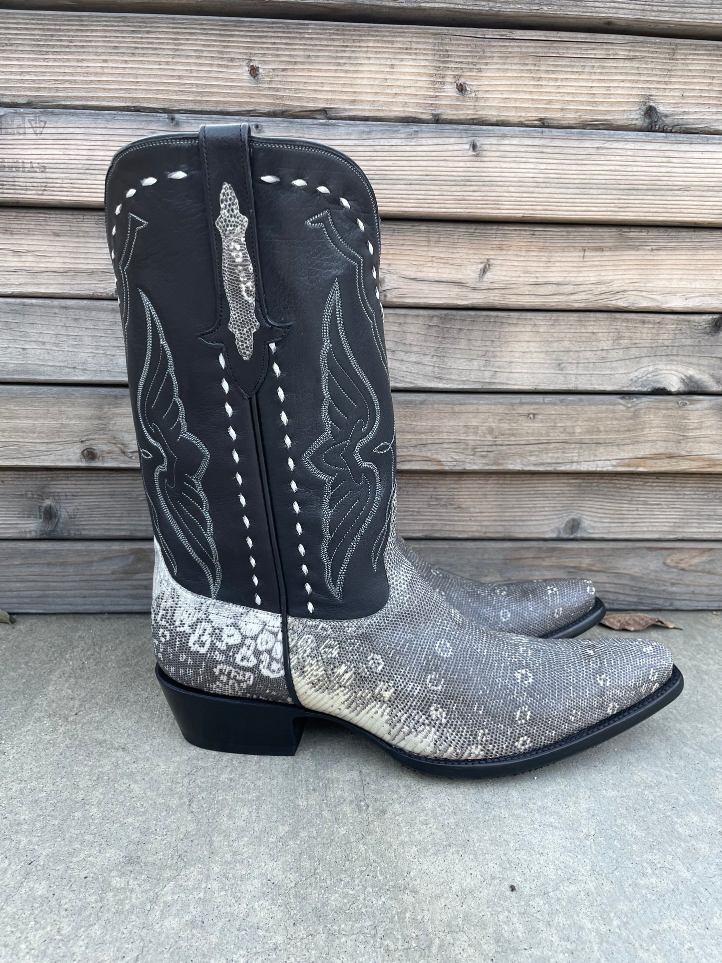 Natural Ringtail Lizard Cowboy Boot