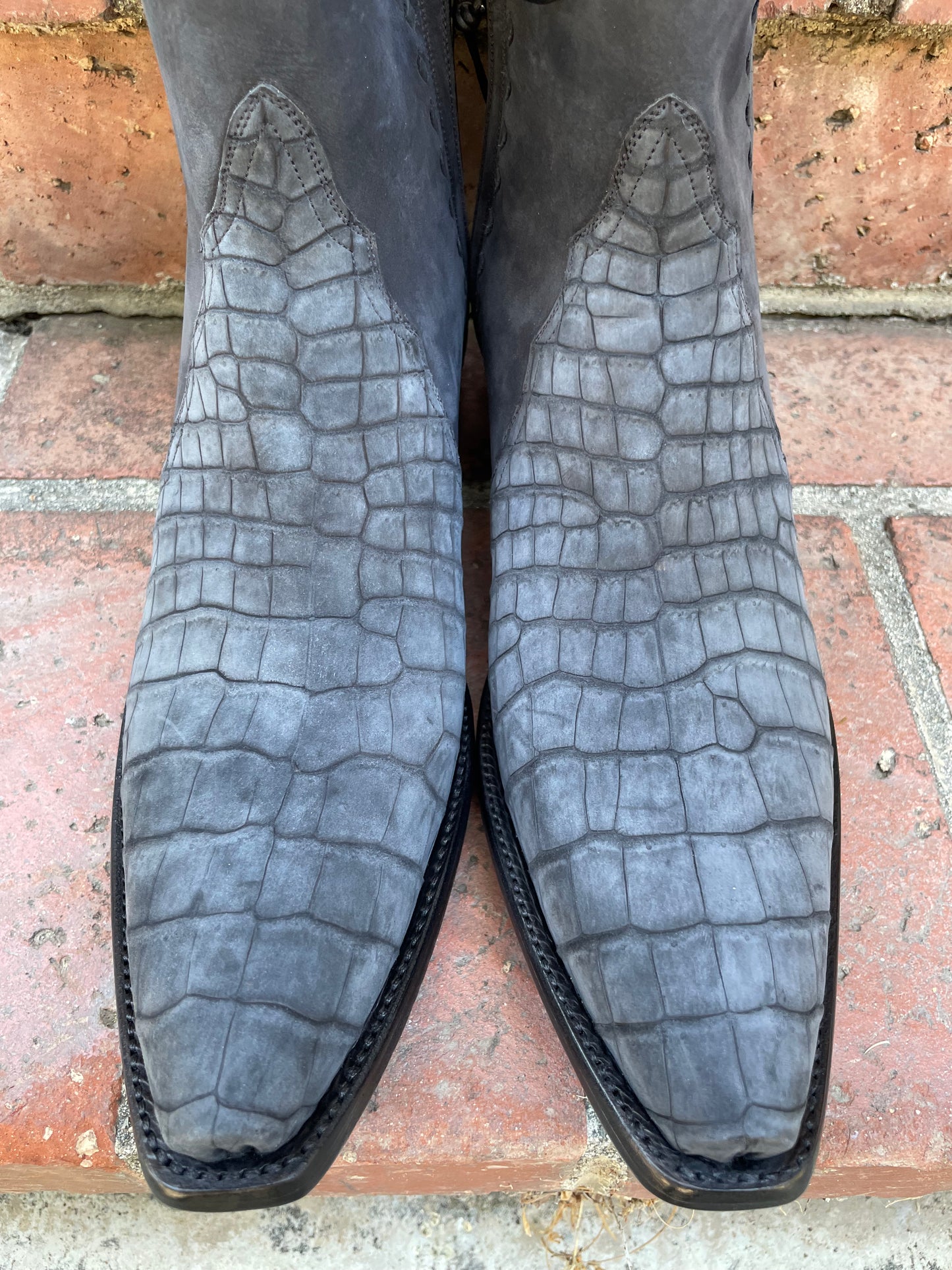 Gris Vintage Nubuck Alligator Belly ZG