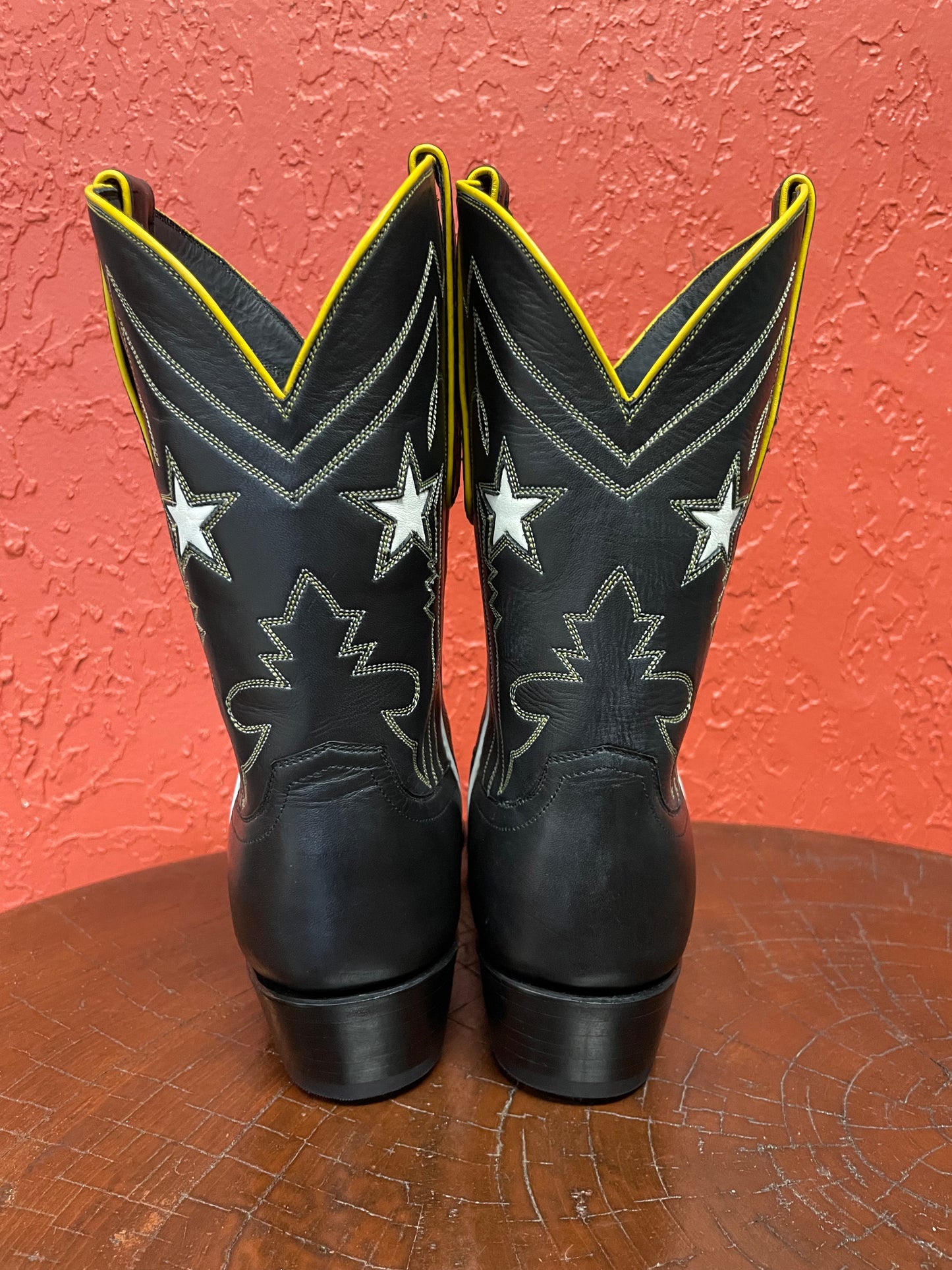 Men’s Blanc Stars En Noir Cowboy Boot