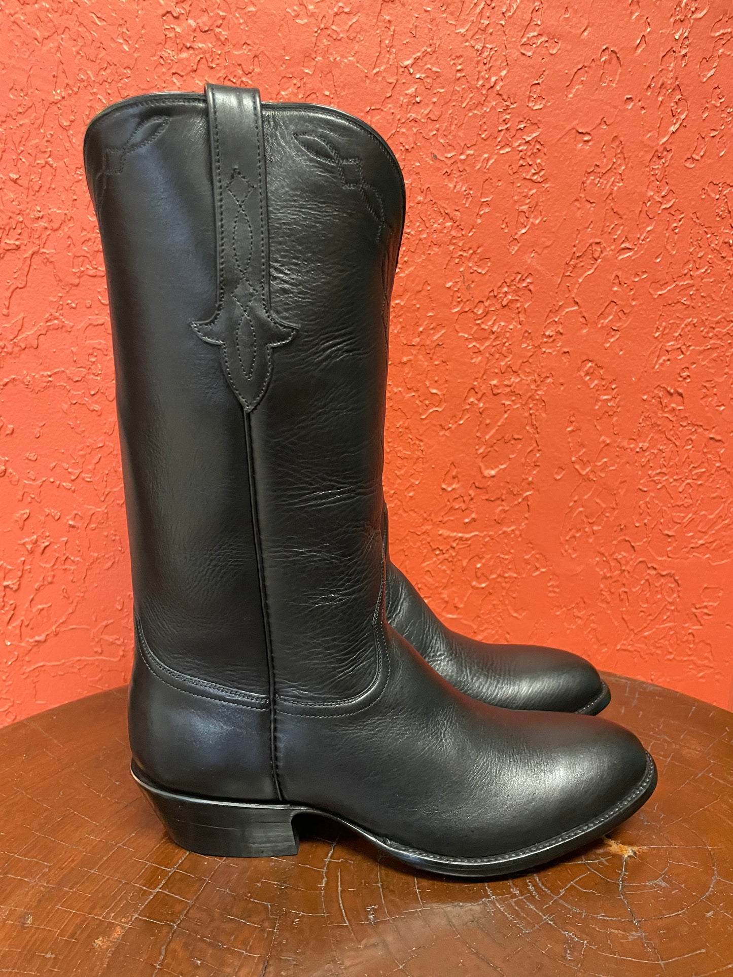 Homme Calfskin Noir Cowboy