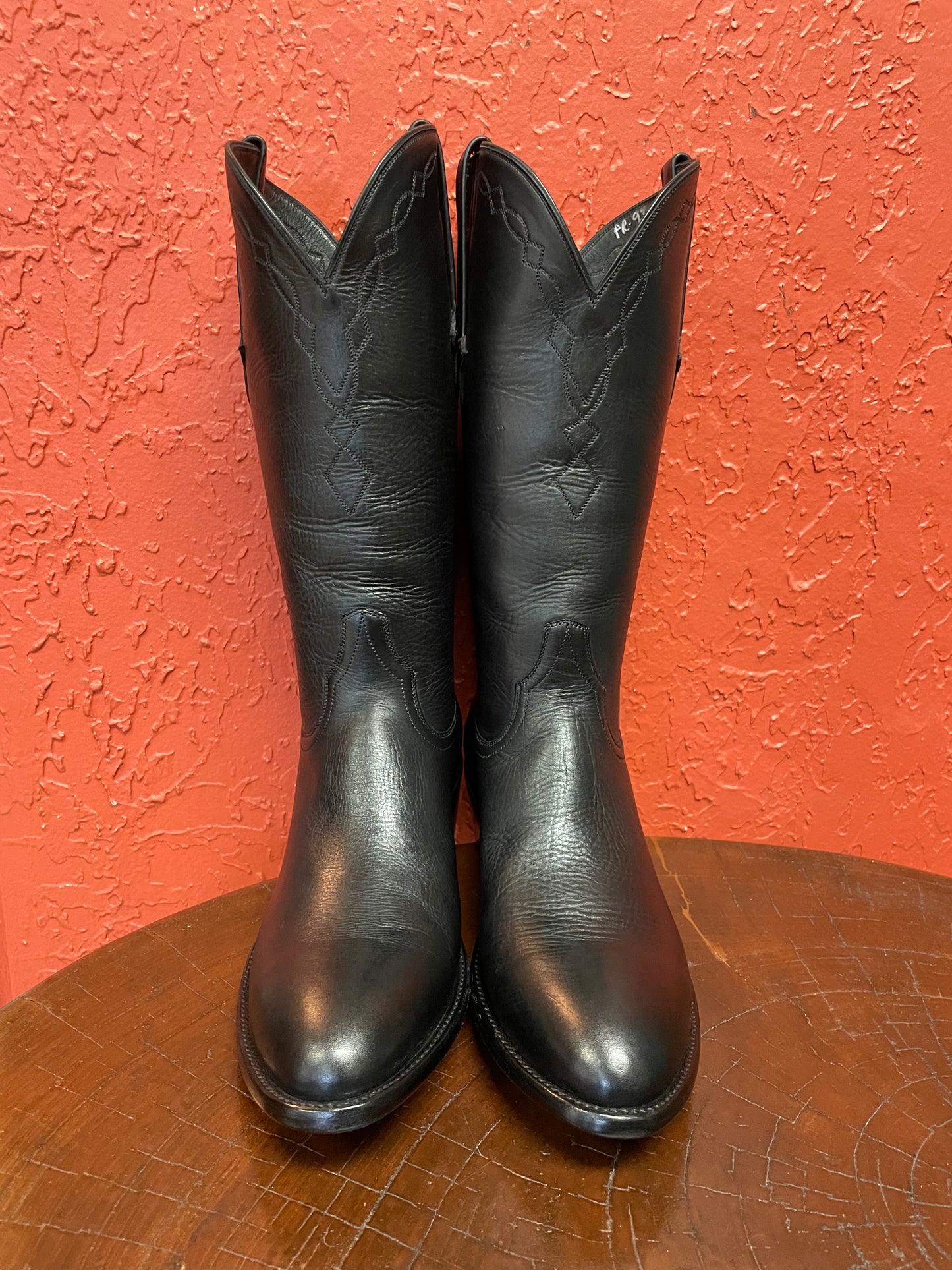 Homme Calfskin Noir Cowboy