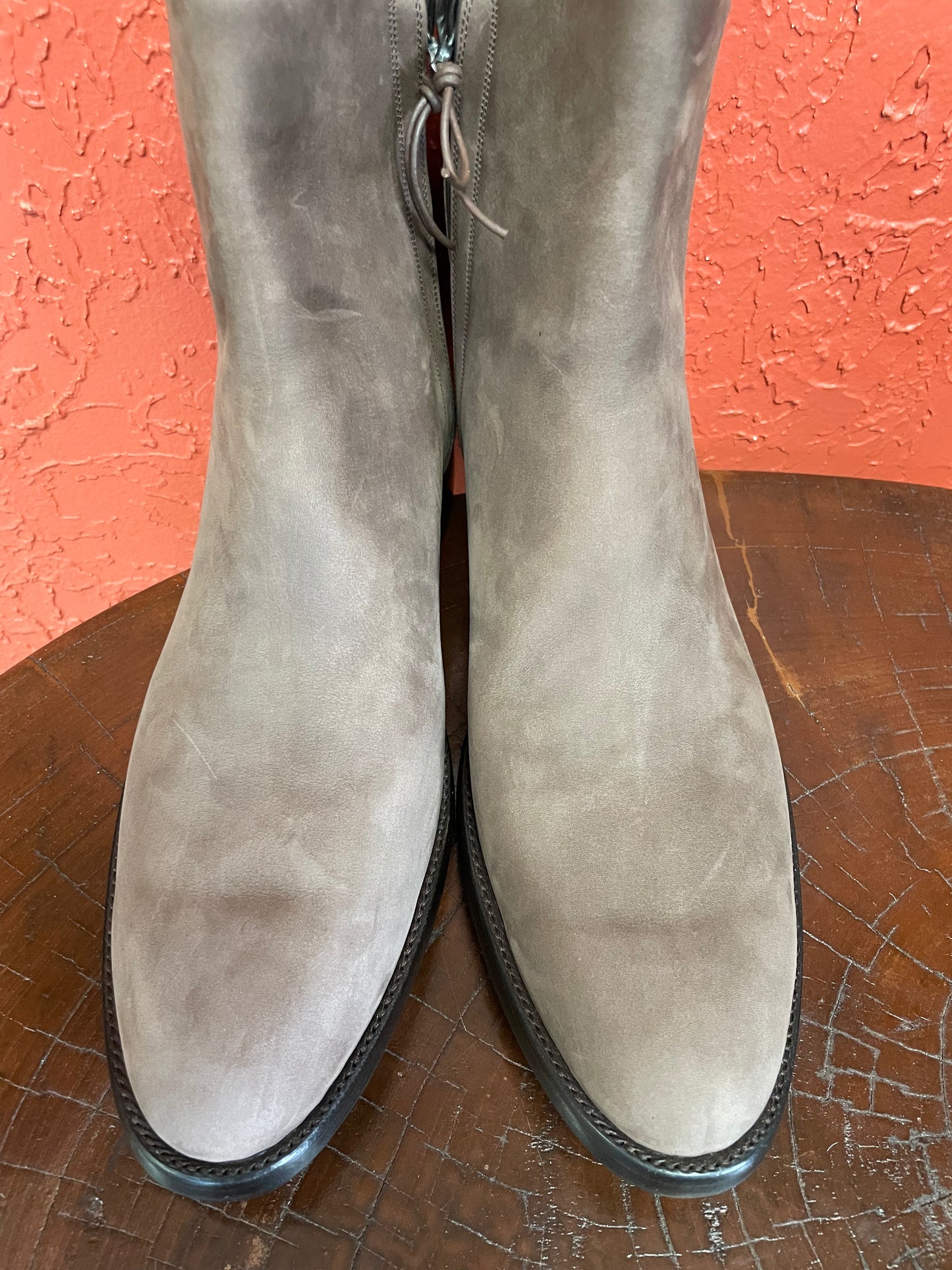 Café Au Lait Italian Calfskin Nubuck Zip