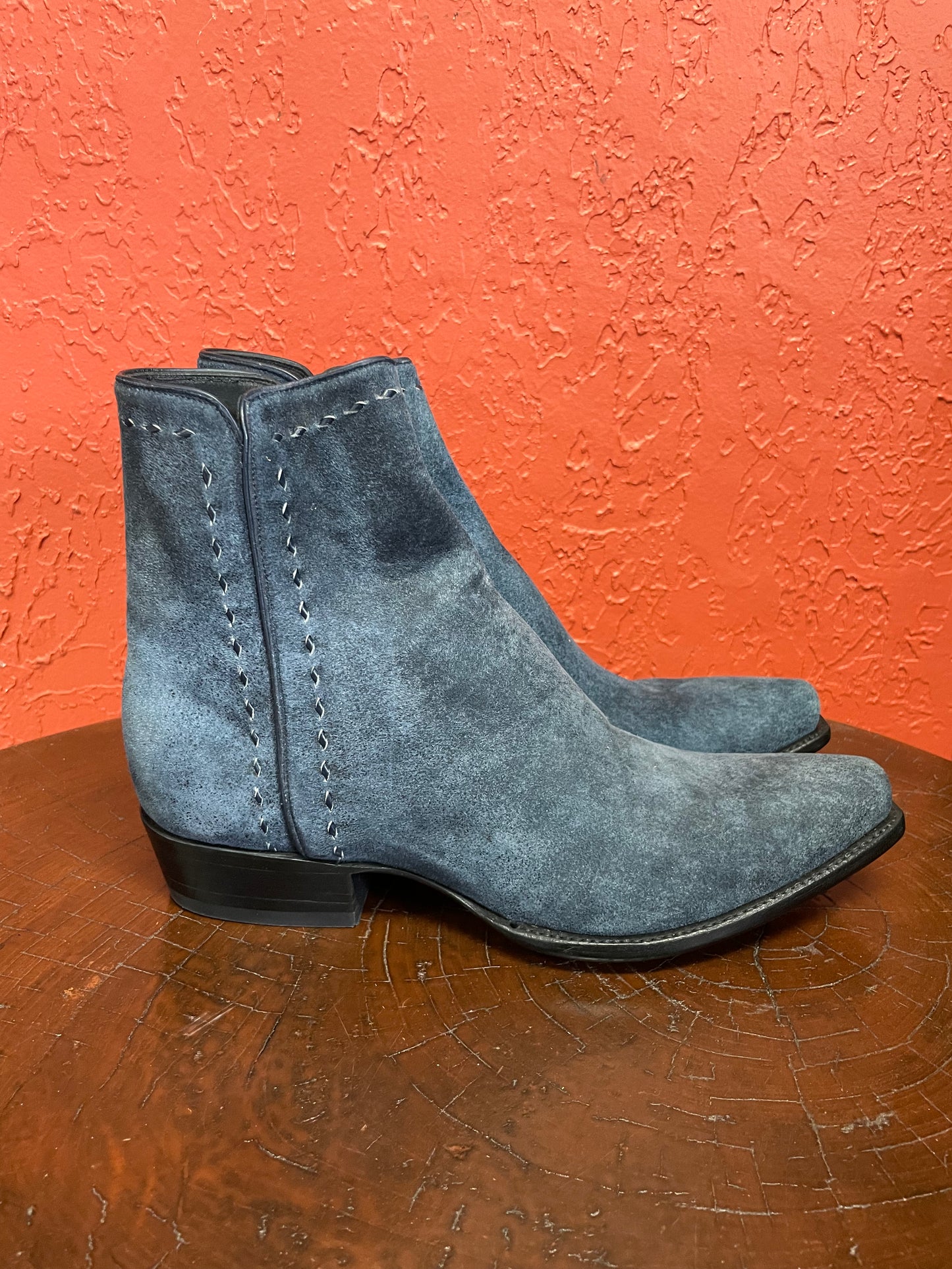 Aged Blue Lambsuede Zorro