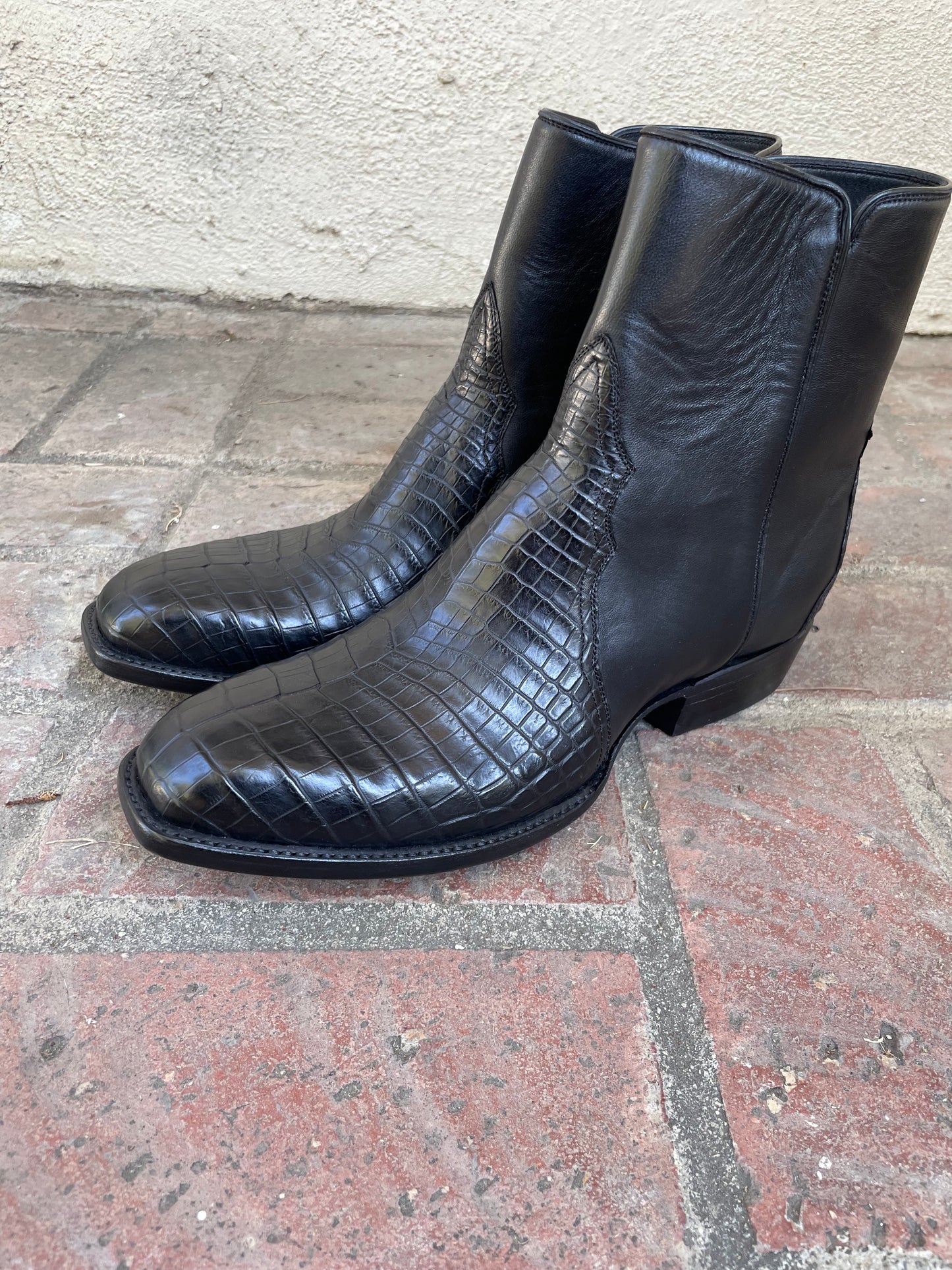 Noir Nile Crocodile Belly With Noir Calf ZG