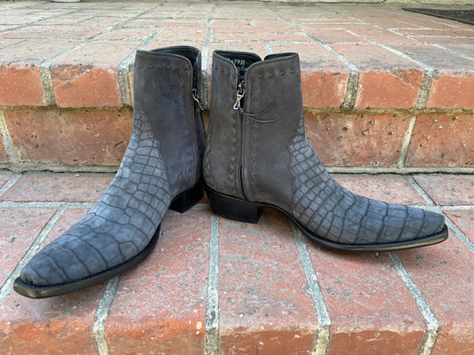 Gris Vintage Nubuck Alligator Belly ZG