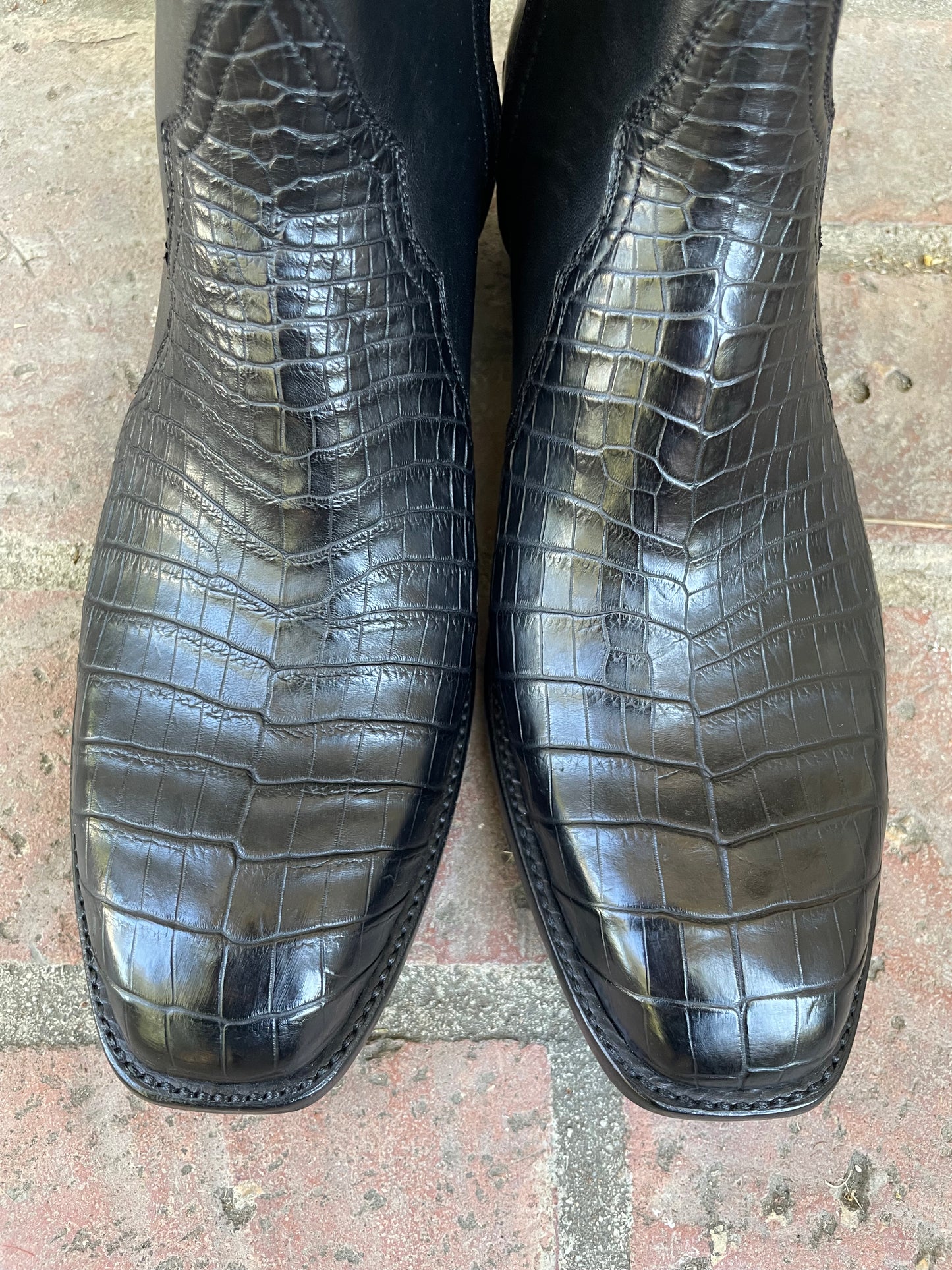 Noir Nile Crocodile Belly With Noir Calf ZG