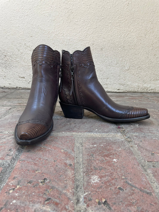 Cheval With Teju Lizard Zip in Chocolate