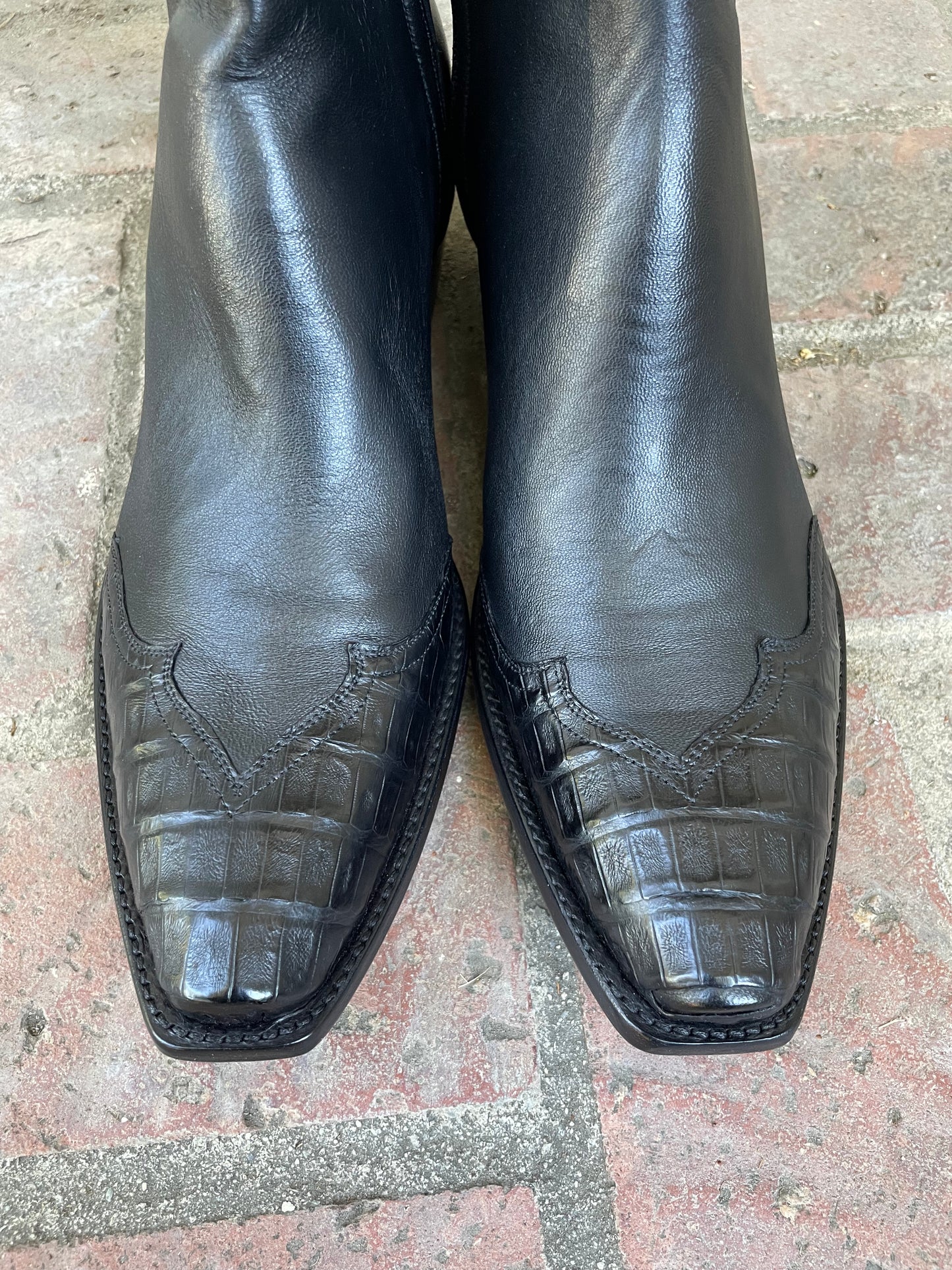 Noir Calfskin with Caiman Zorro