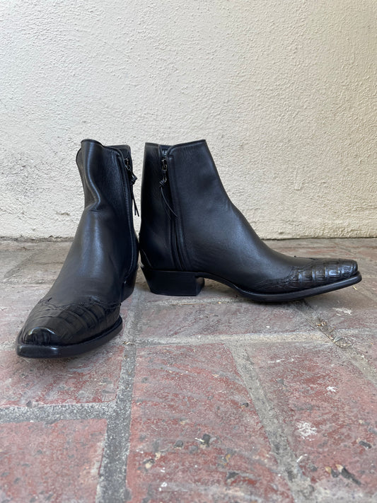 Noir Calfskin with Caiman Zorro
