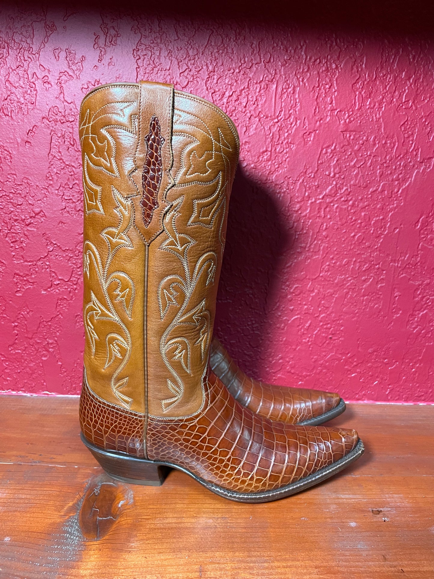 Cognac Alligator Belly Cowgirl (Vintage)