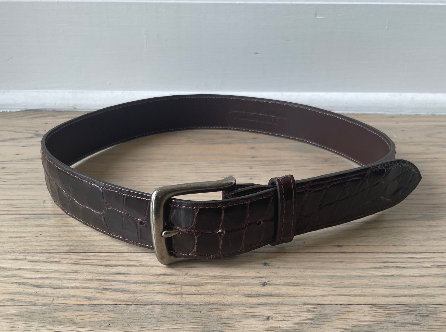 Glazed Sport Rust American Alligator Belt