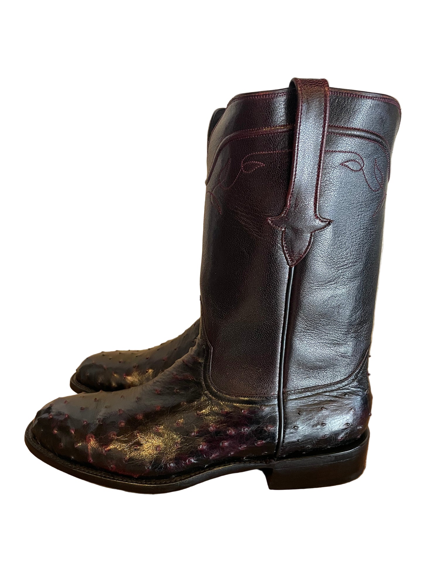 Full Quill Ostrich Roper in Black Cherry