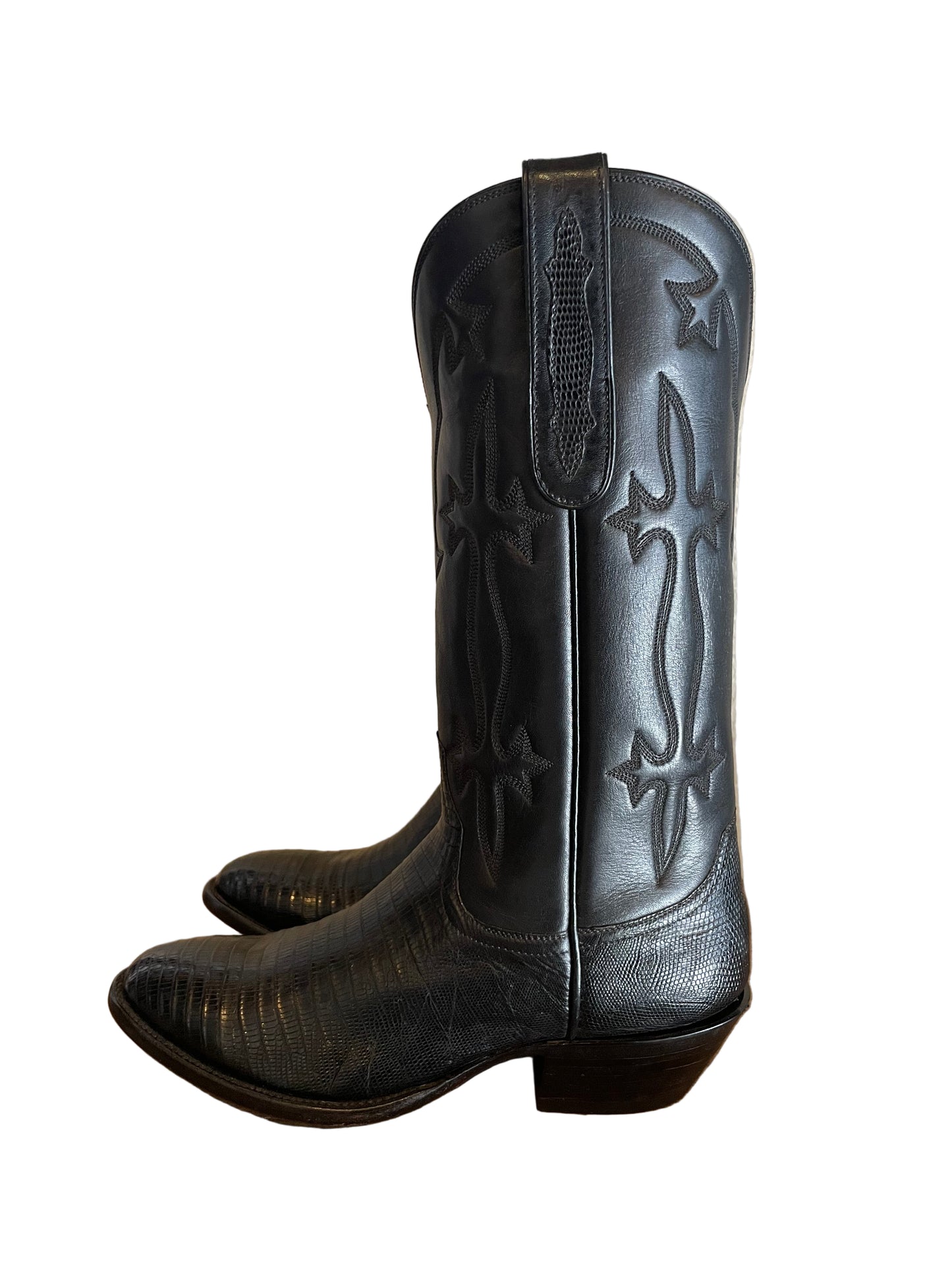 Vintage Teju Lizard Cowgirl in Noir