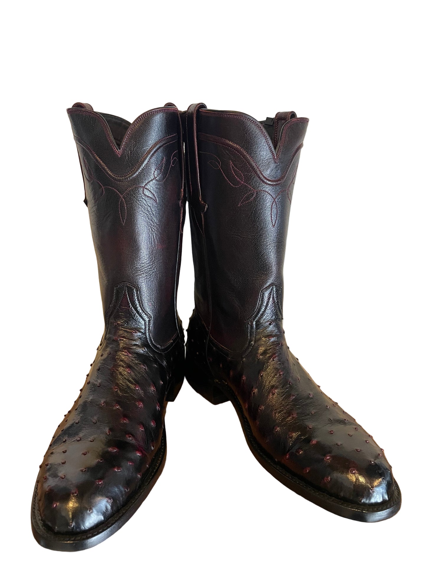 Full Quill Ostrich Roper in Black Cherry