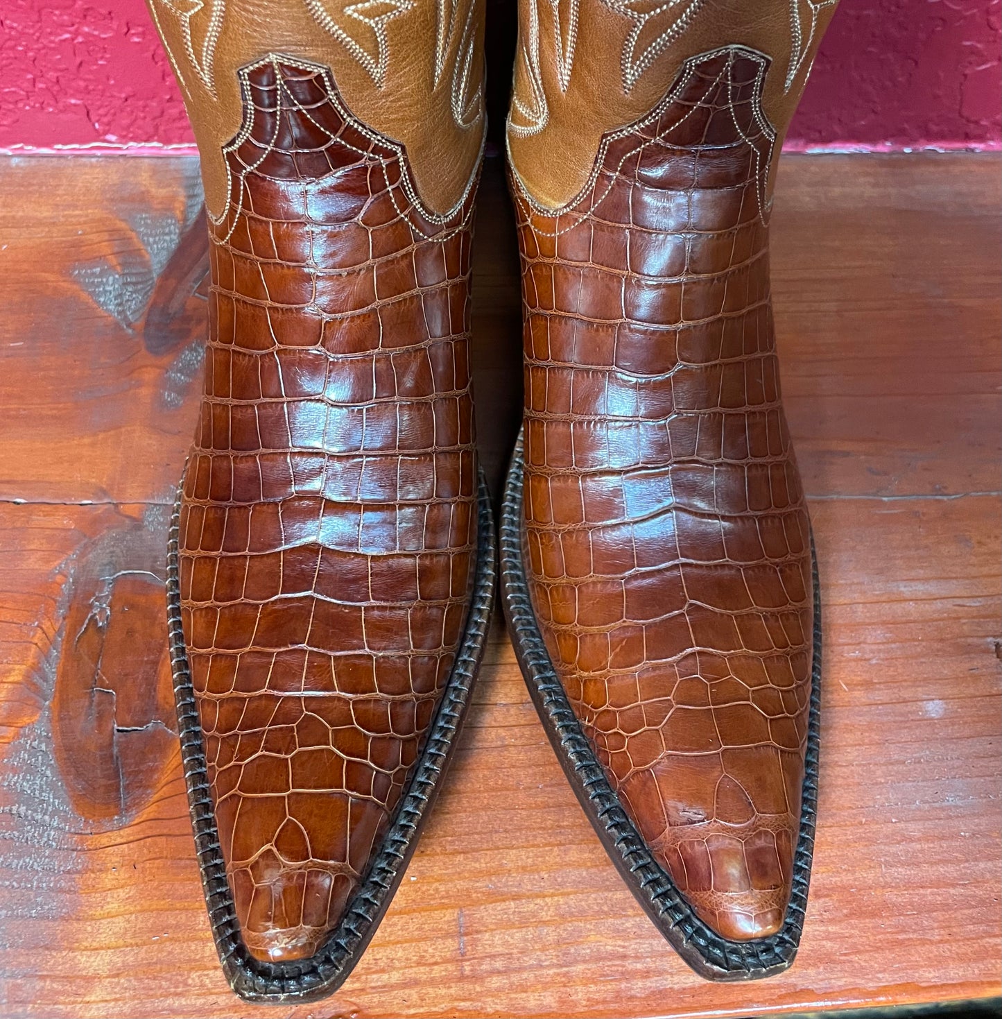 Cognac Alligator Belly Cowgirl (Vintage)